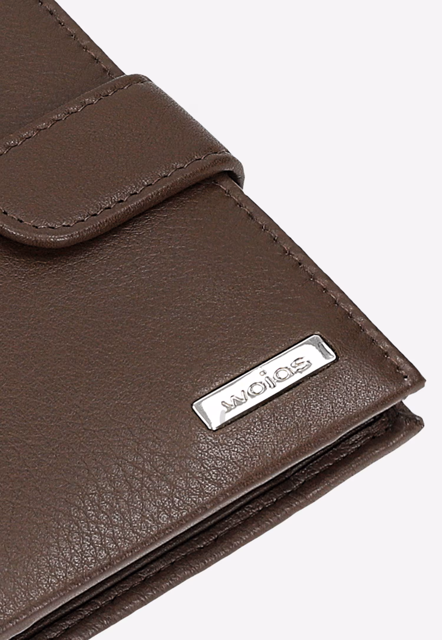 Duży skórzany portfel męski w kolorze czekoladowego brązu