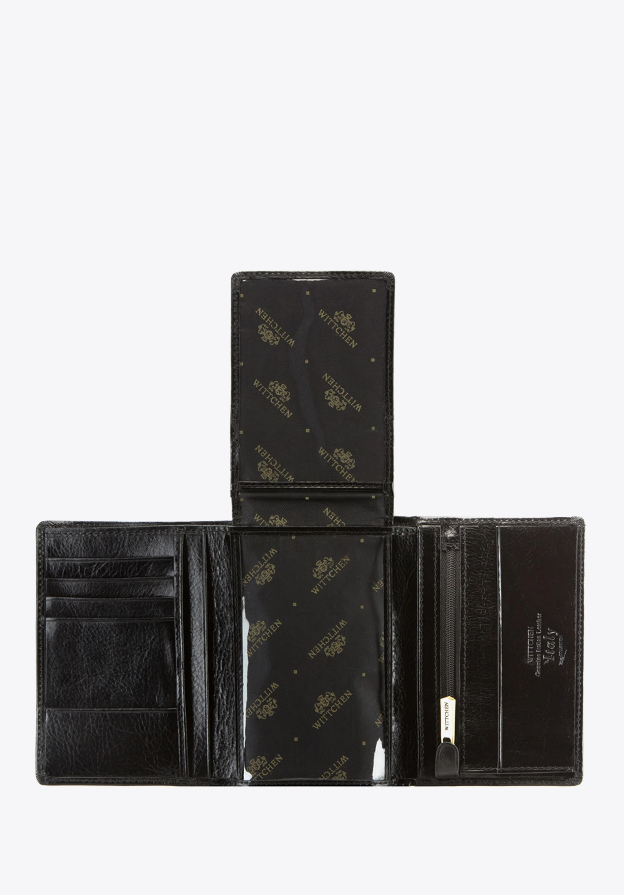 Męski portfel skórzany z wysuwanym panelem