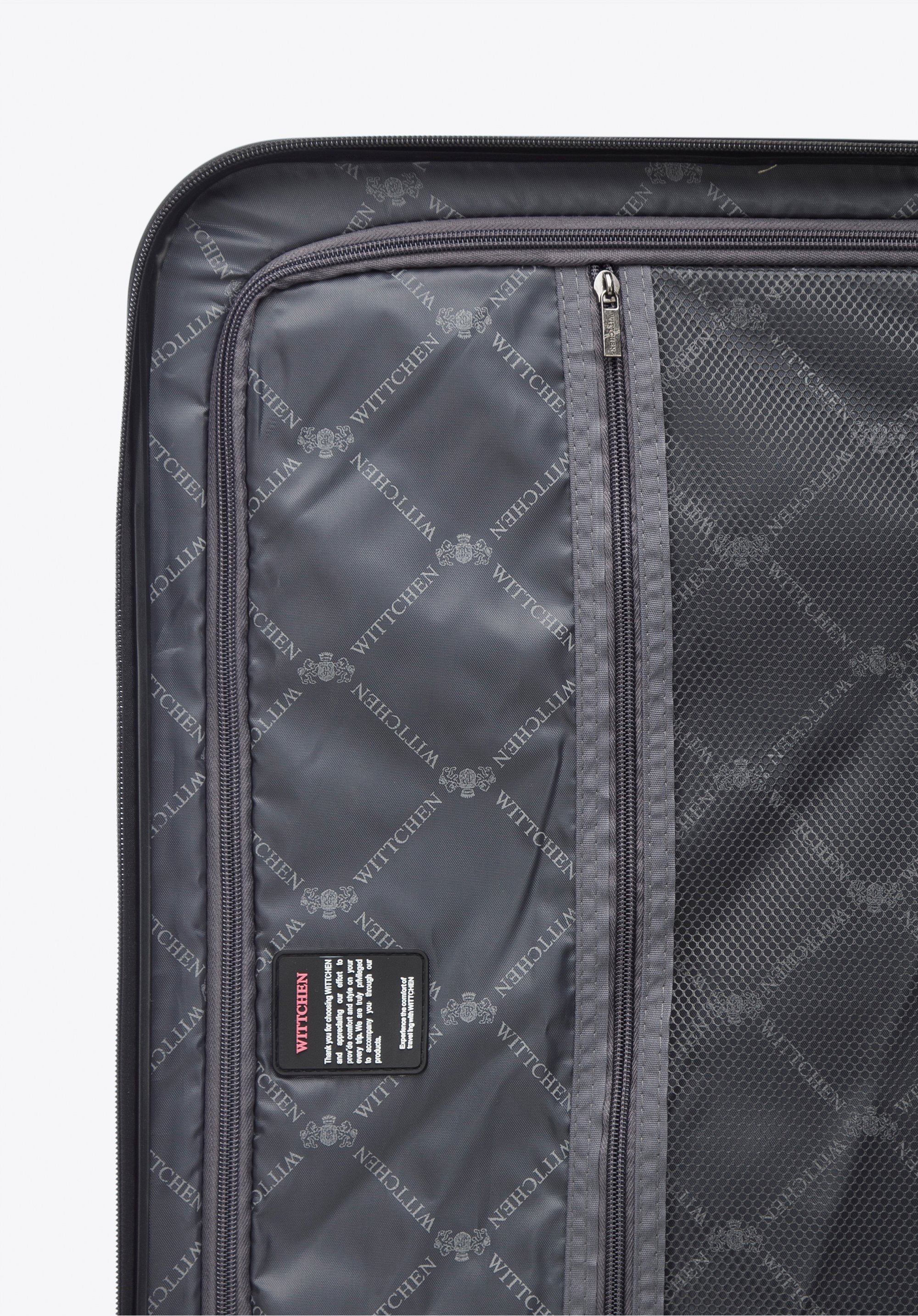 Walizka kabinowa z polikarbonu geometryczna