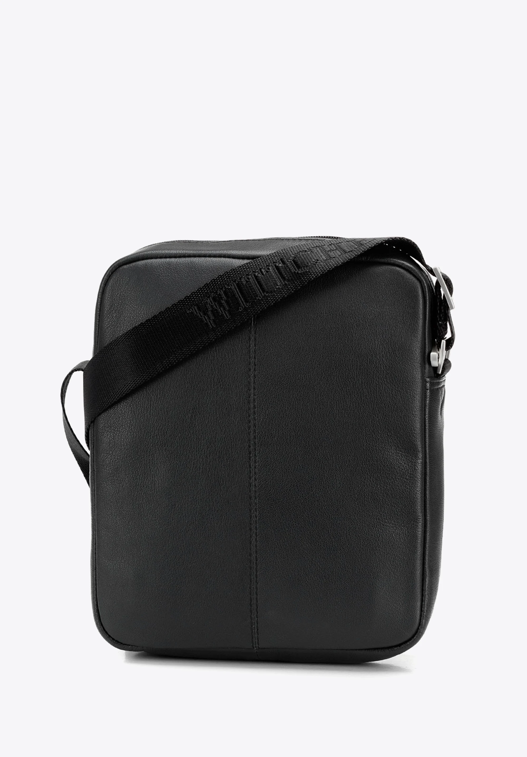 Męska listonoszka skórzana stębnowana mała