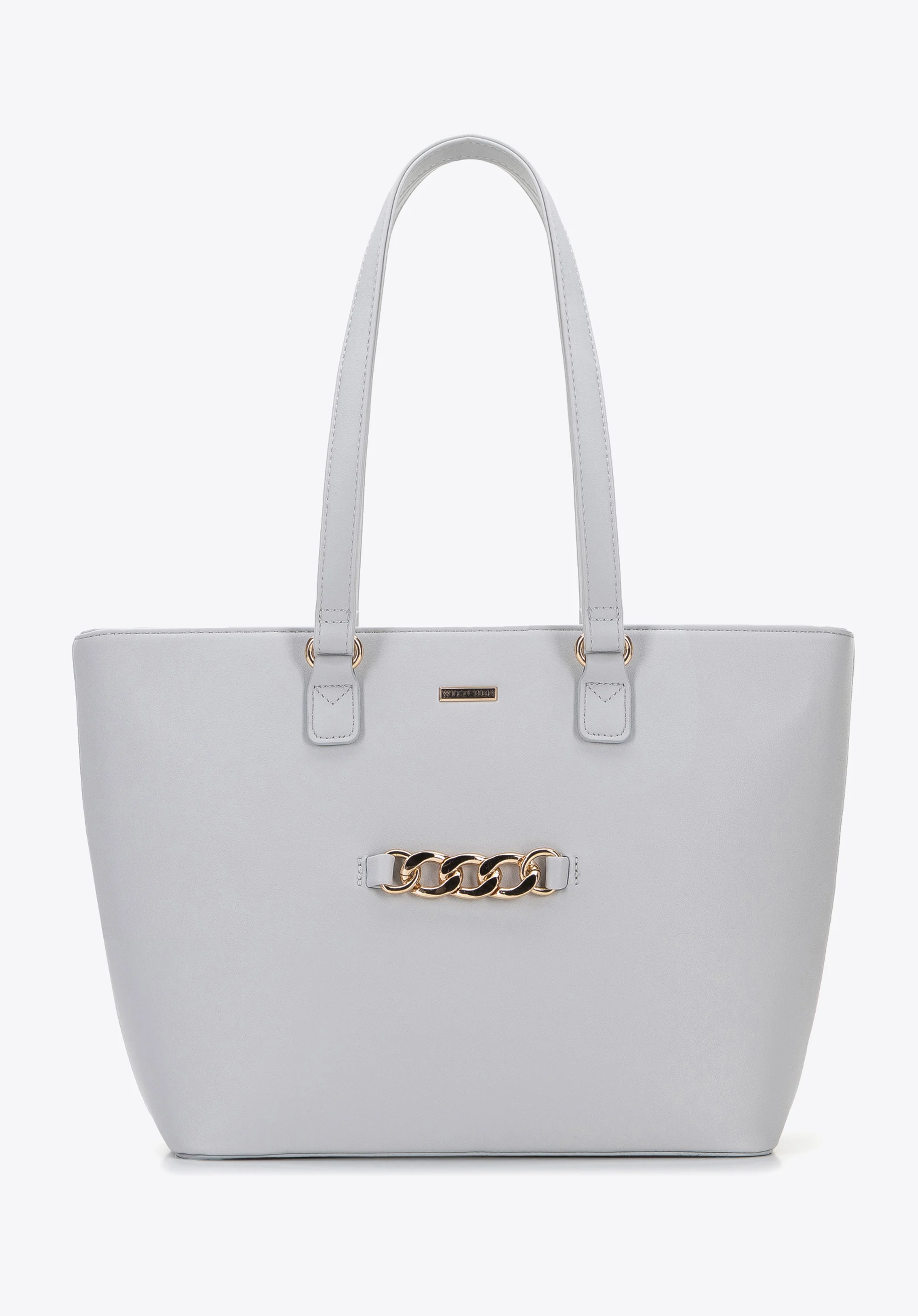 Damska shopperka z łańcuchem na przodzie