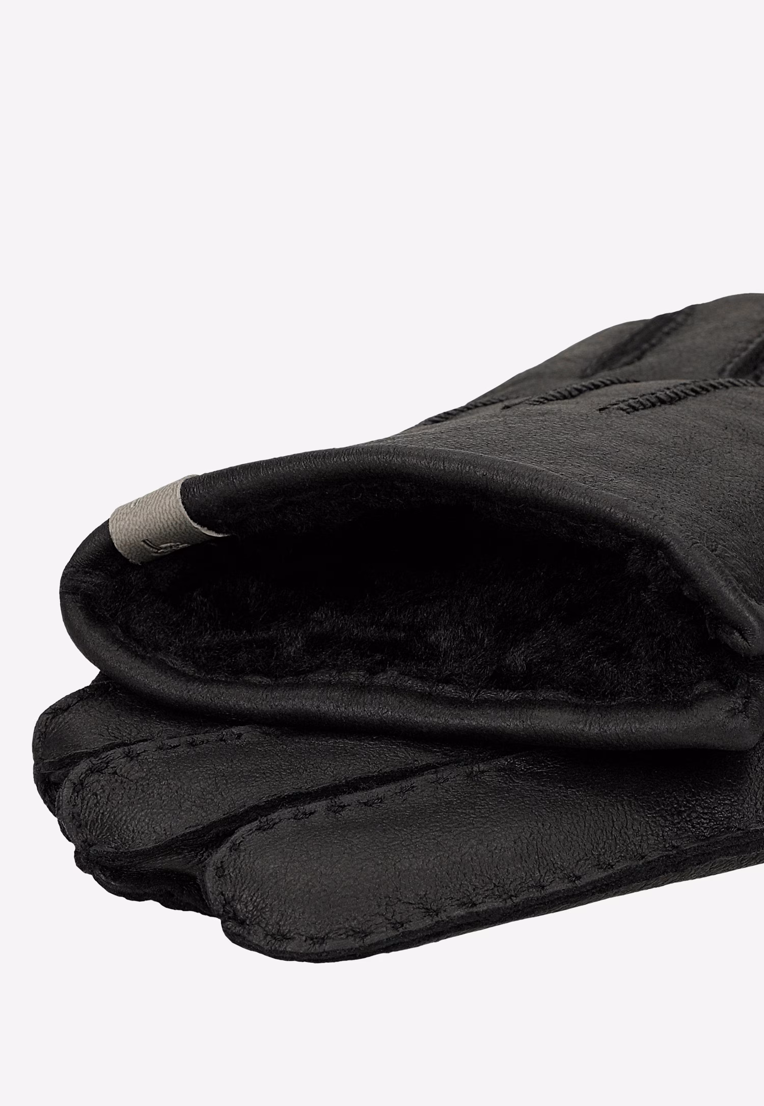 Ciepłe skórzane rękawiczki męskie z kożuchem