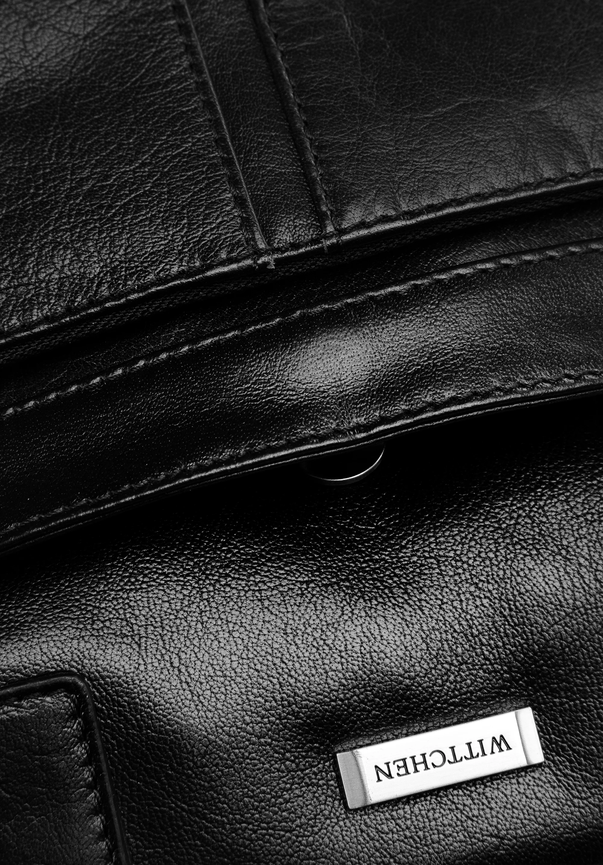 Męska torba na laptopa 17” skórzana z wypukłą kieszenią z przodu