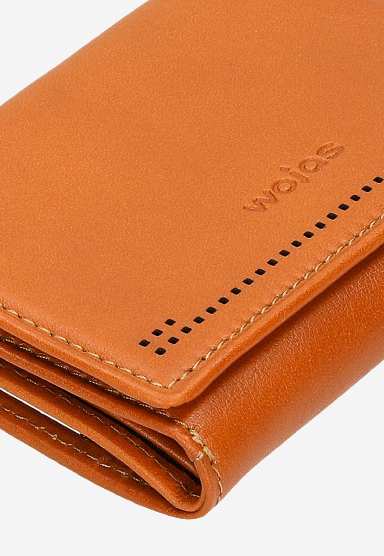 Brązowy mały portfel z ochroną RFID