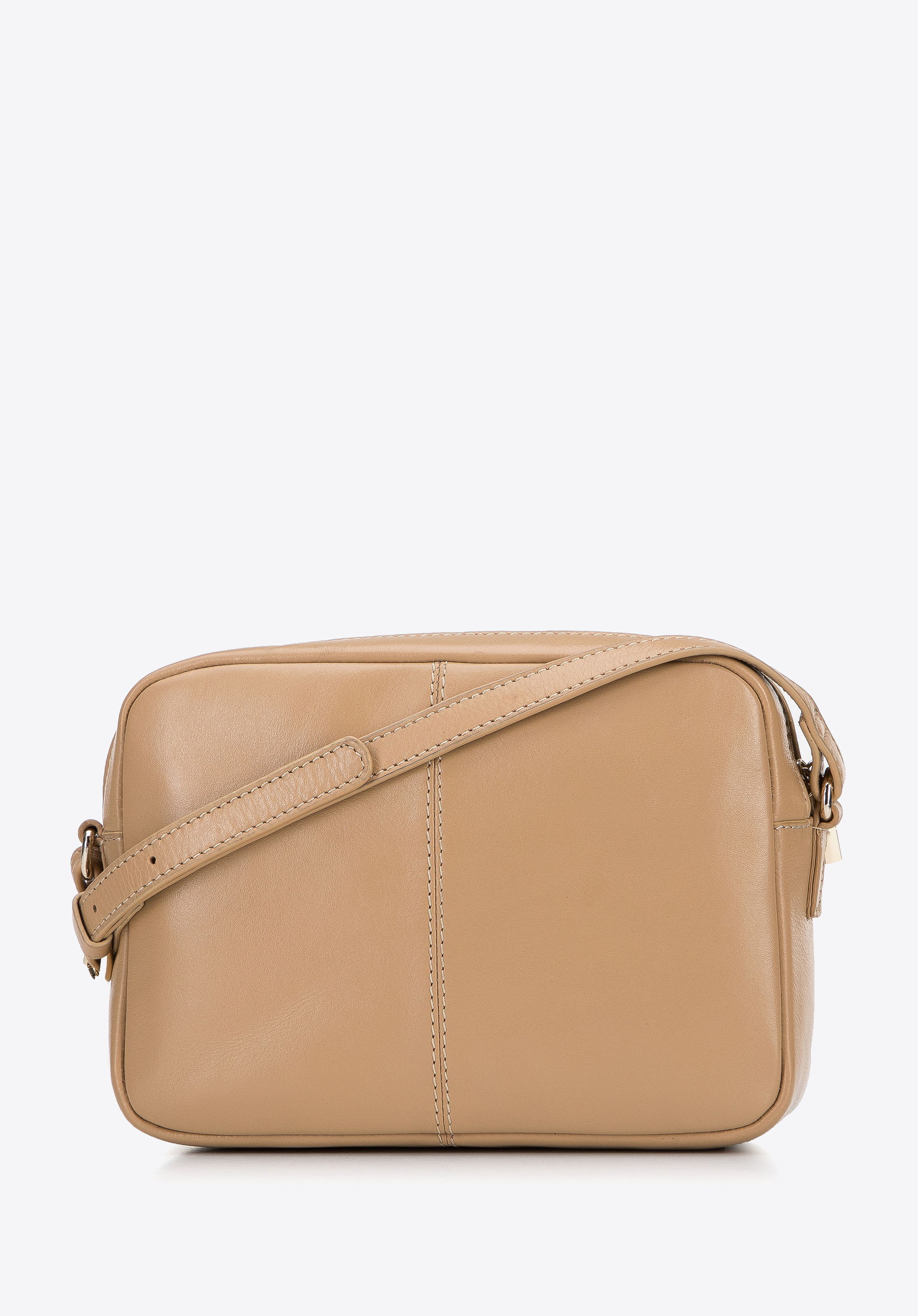 Damska listonoszka skórzana z ukośnym pikowaniem