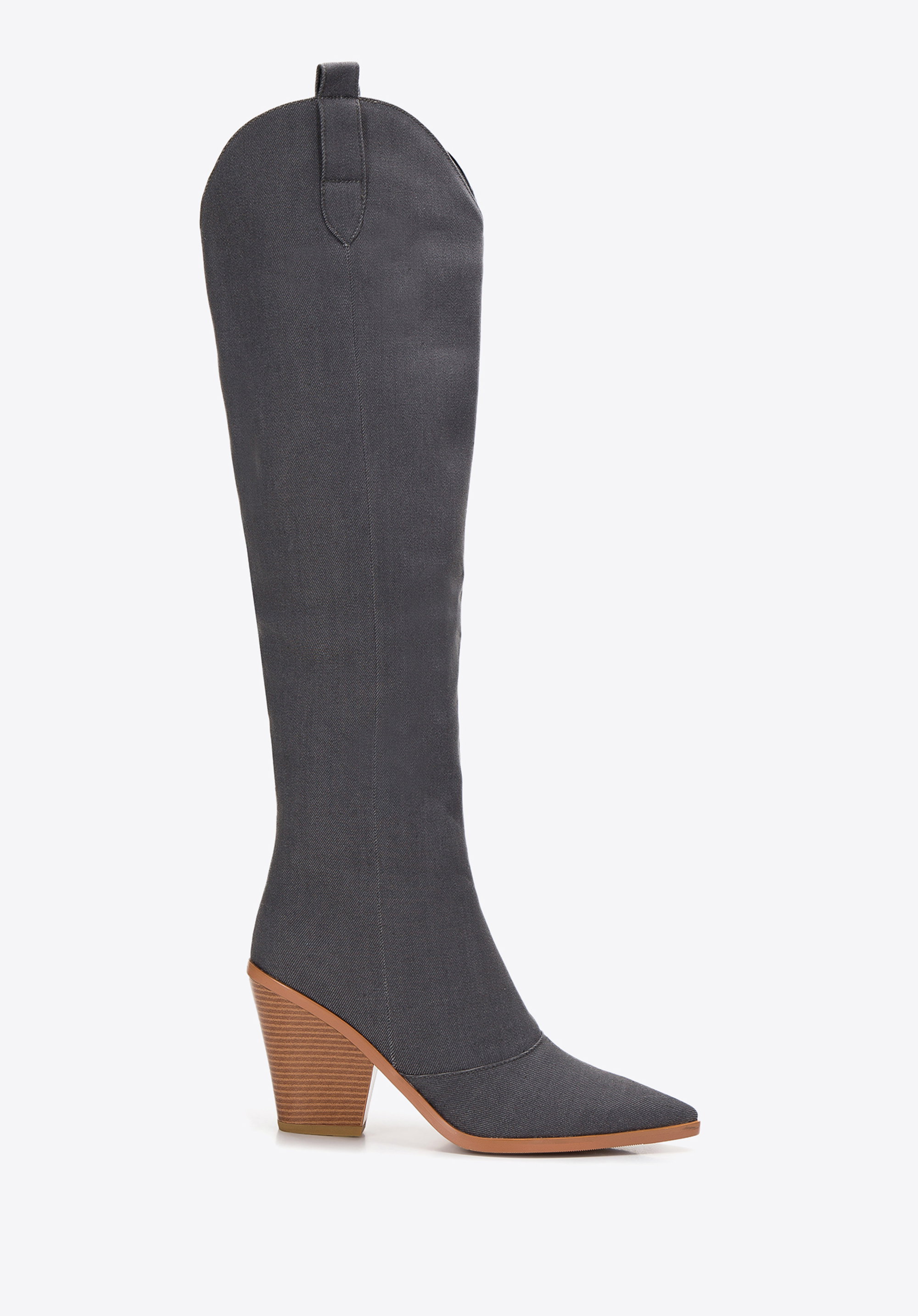 Kowbojki dżinsowe długie