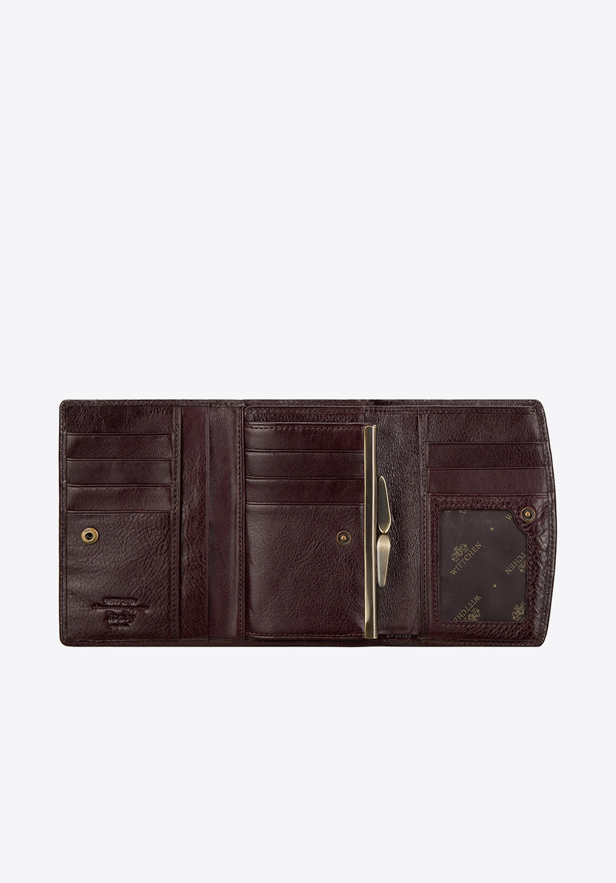 Damski portfel skórzany z kieszonką na bigiel