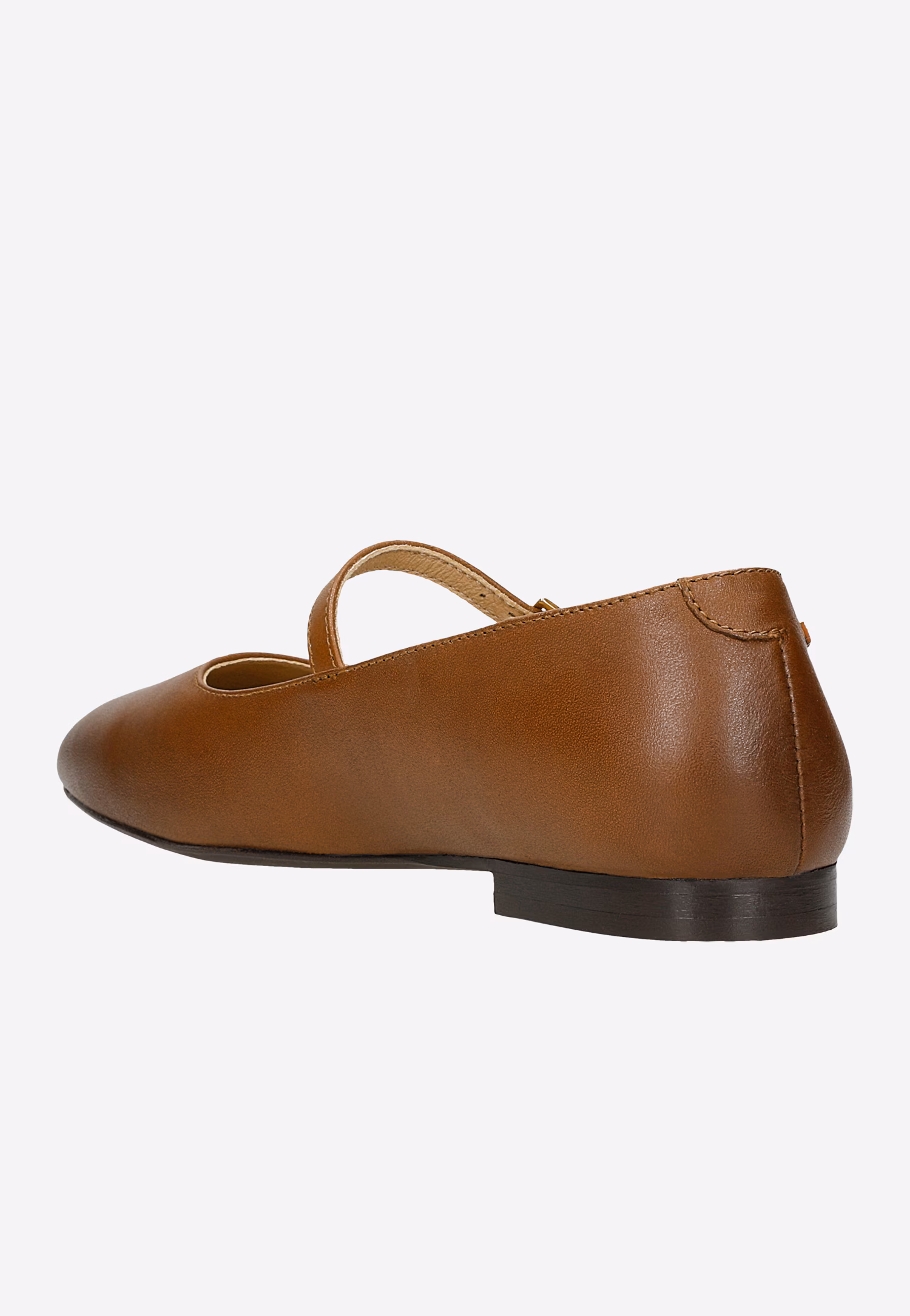 Bordowe lakierowane baleriny Mary Jane z paskiem na podbiciu