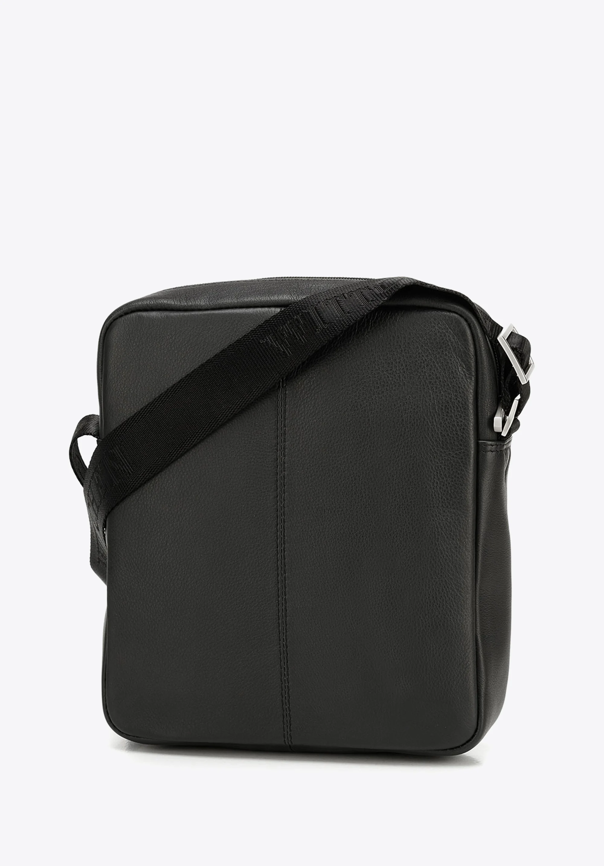 Męska listonoszka skórzana stębnowana mała