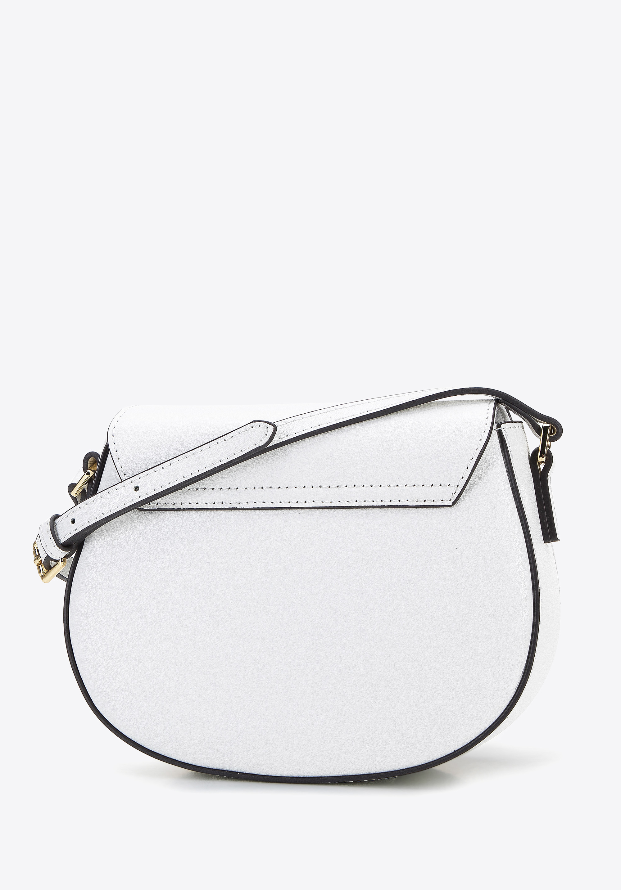 Damska listonoszka skórzana z ozdobną klamerką