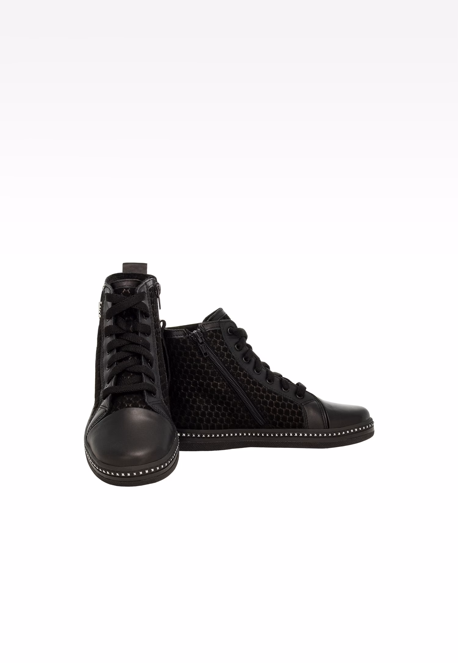 Bordowe skórzane trampki dla dziewcząt 17133-09