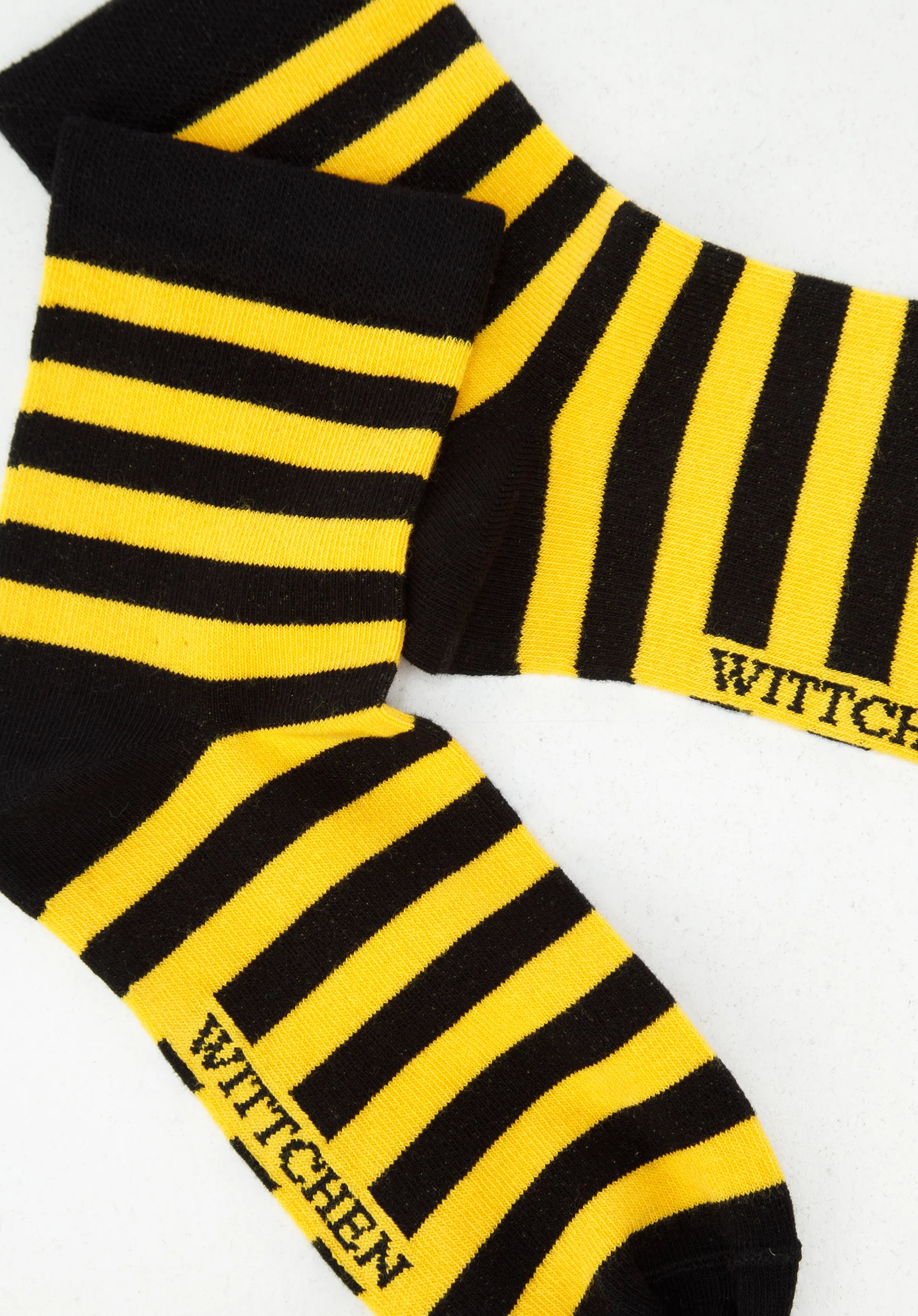 Damskie skarpetki w czarno-żółte paski