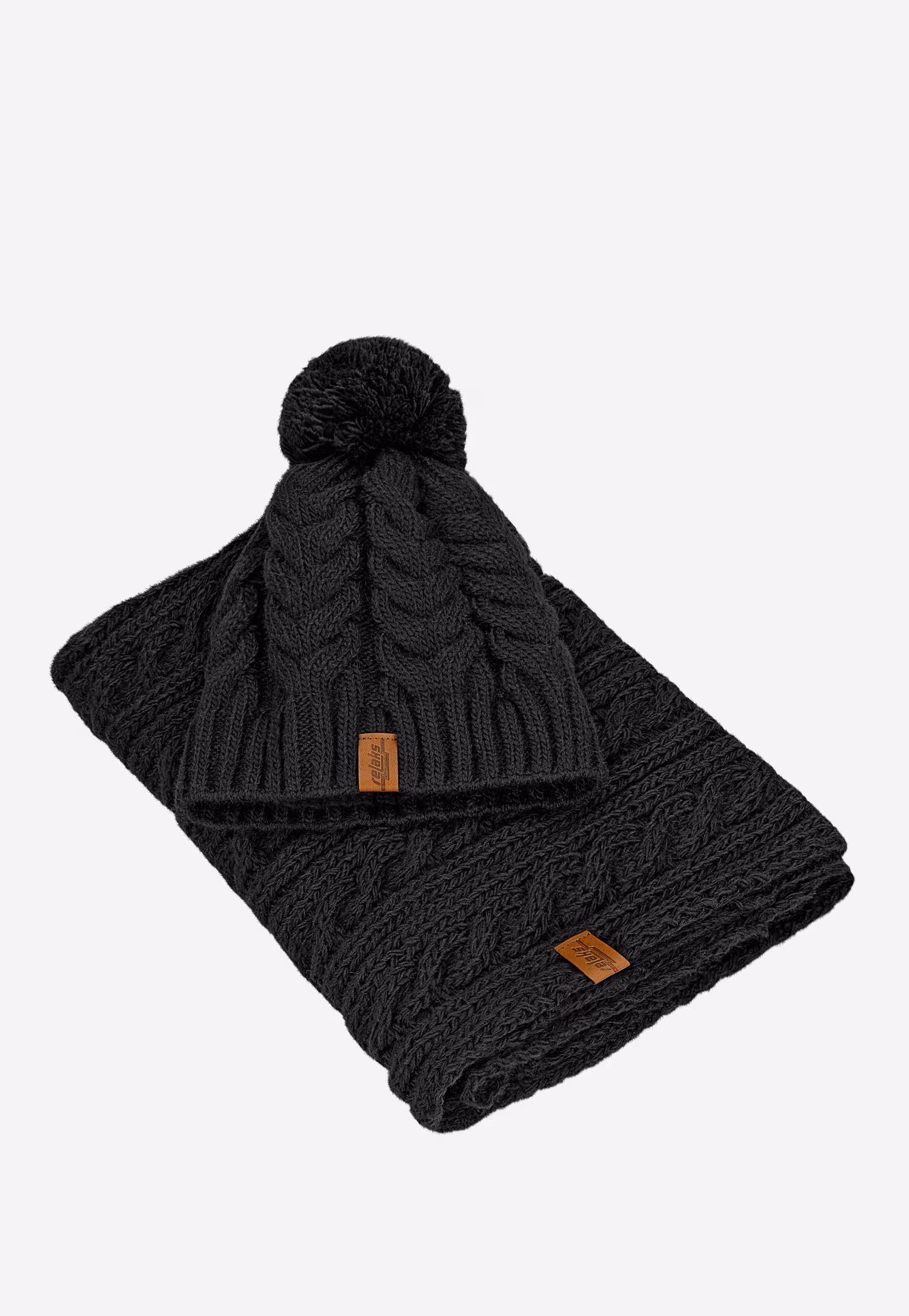 RELAKS ciepły zimowy zestaw czapka + komin