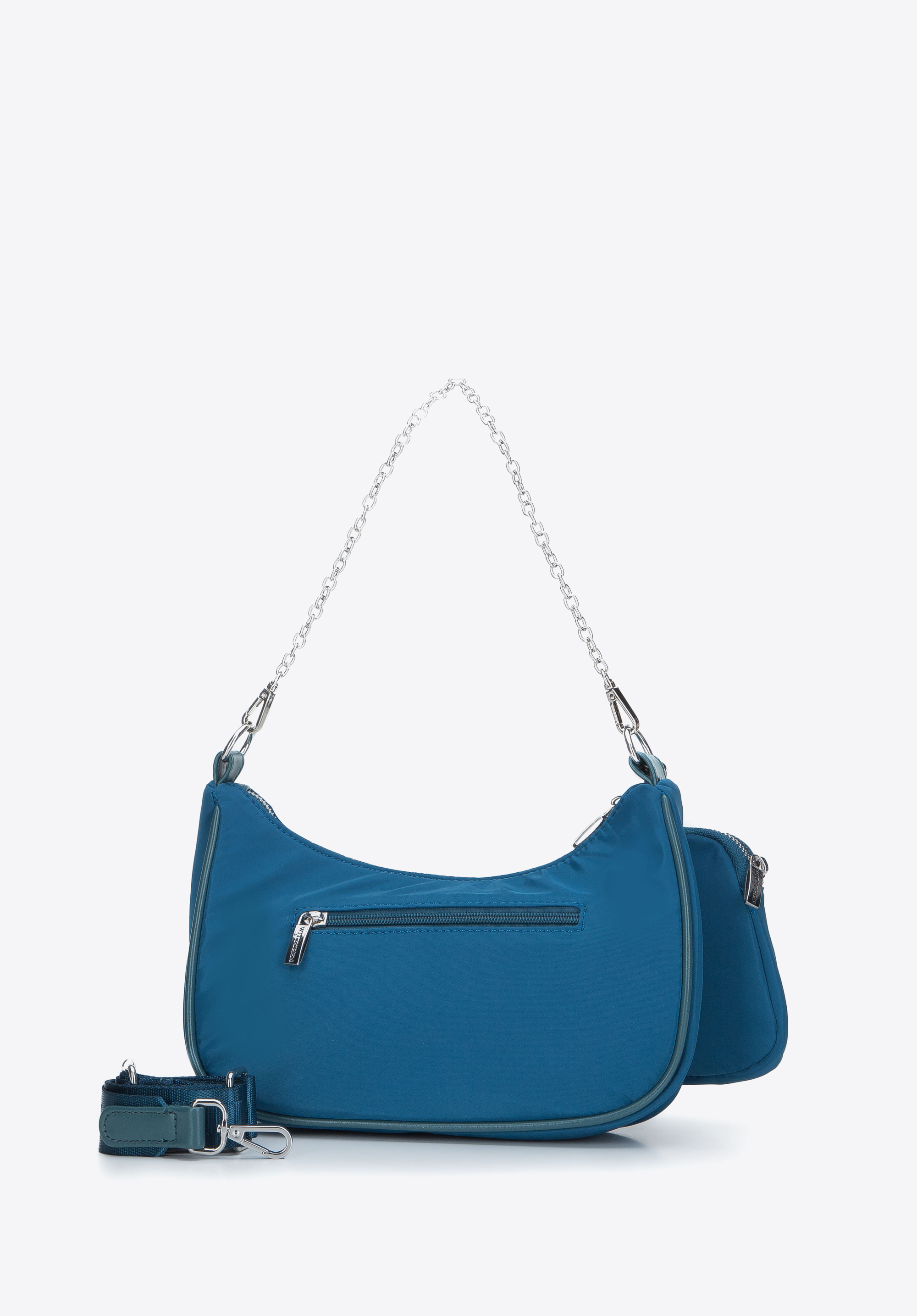 Torebka rogal z tkaniny z saszetką