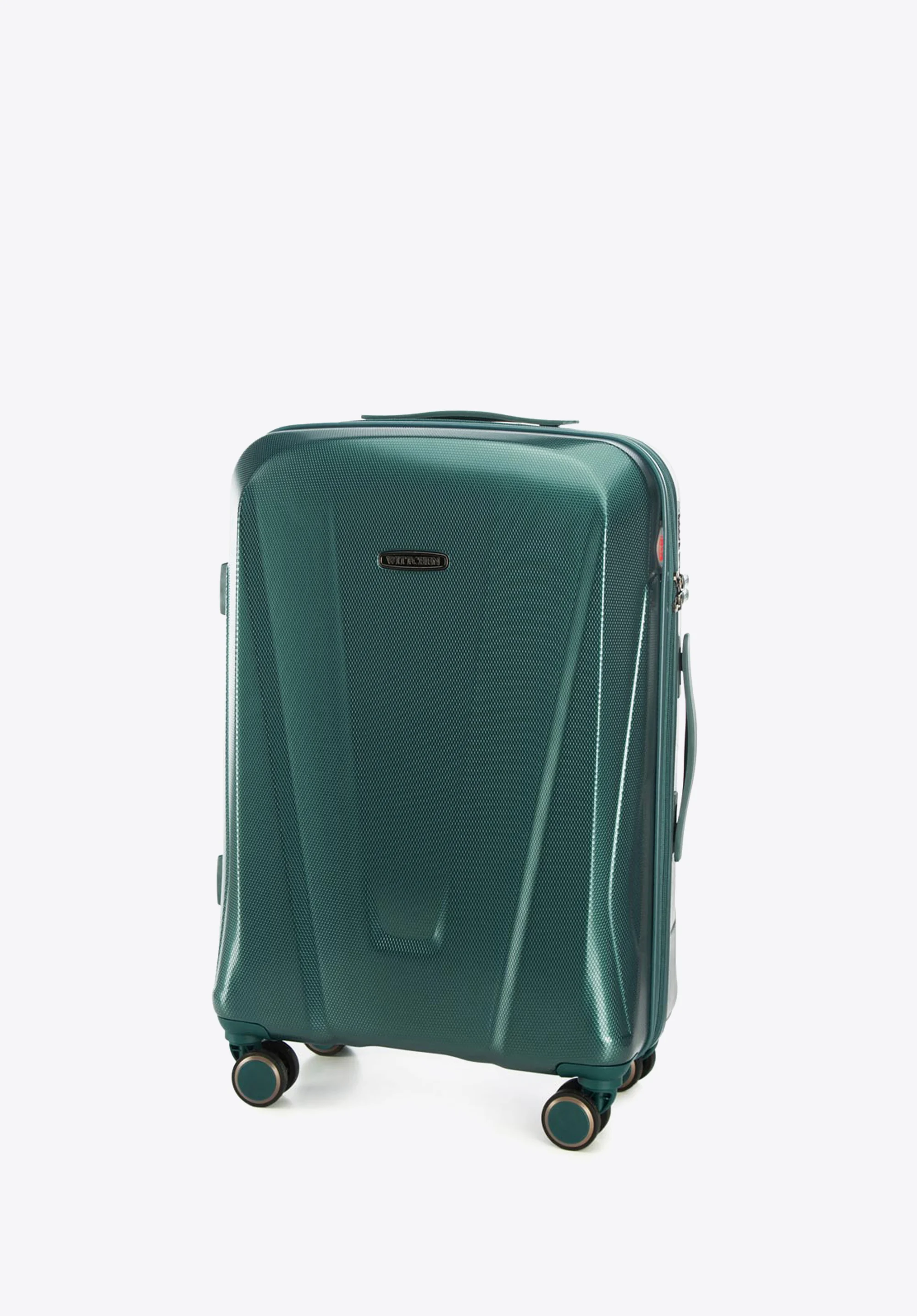 Walizka kabinowa z polikarbonu geometryczna