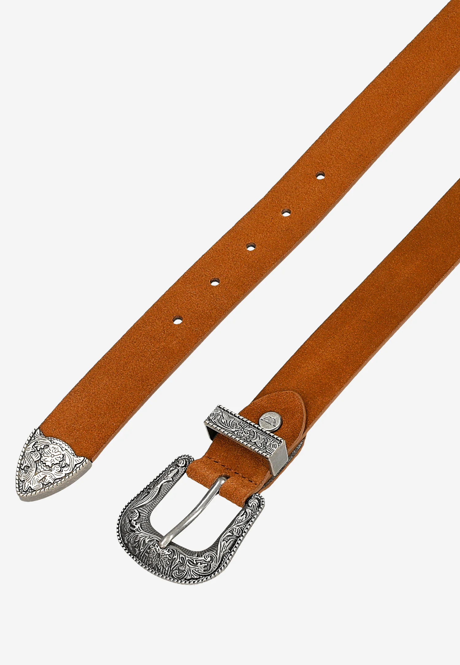 Czarny kowbojski pasek damski z ozdobną klamrą