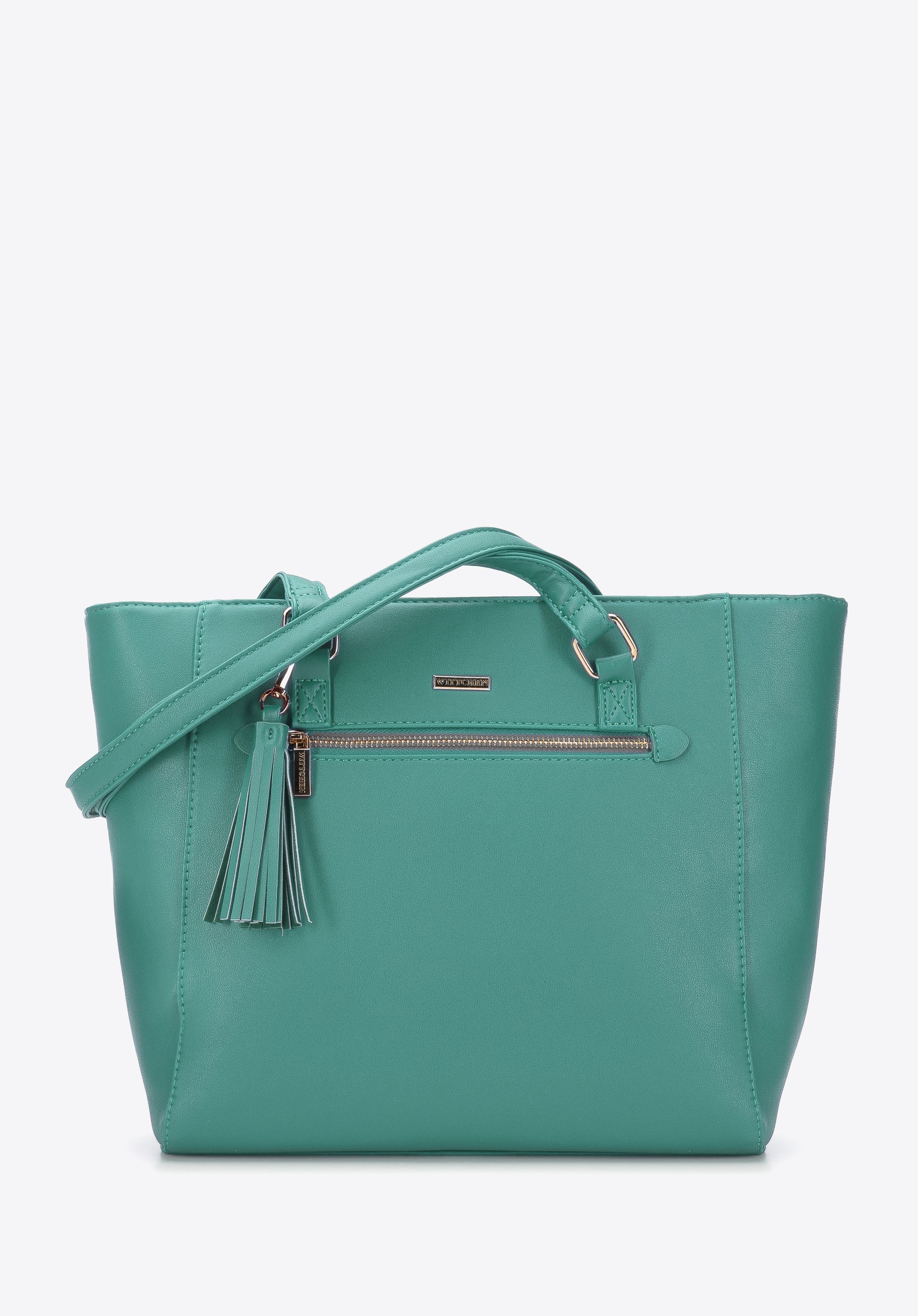 Torebka shopperka z kieszenią z przodu i chwostem