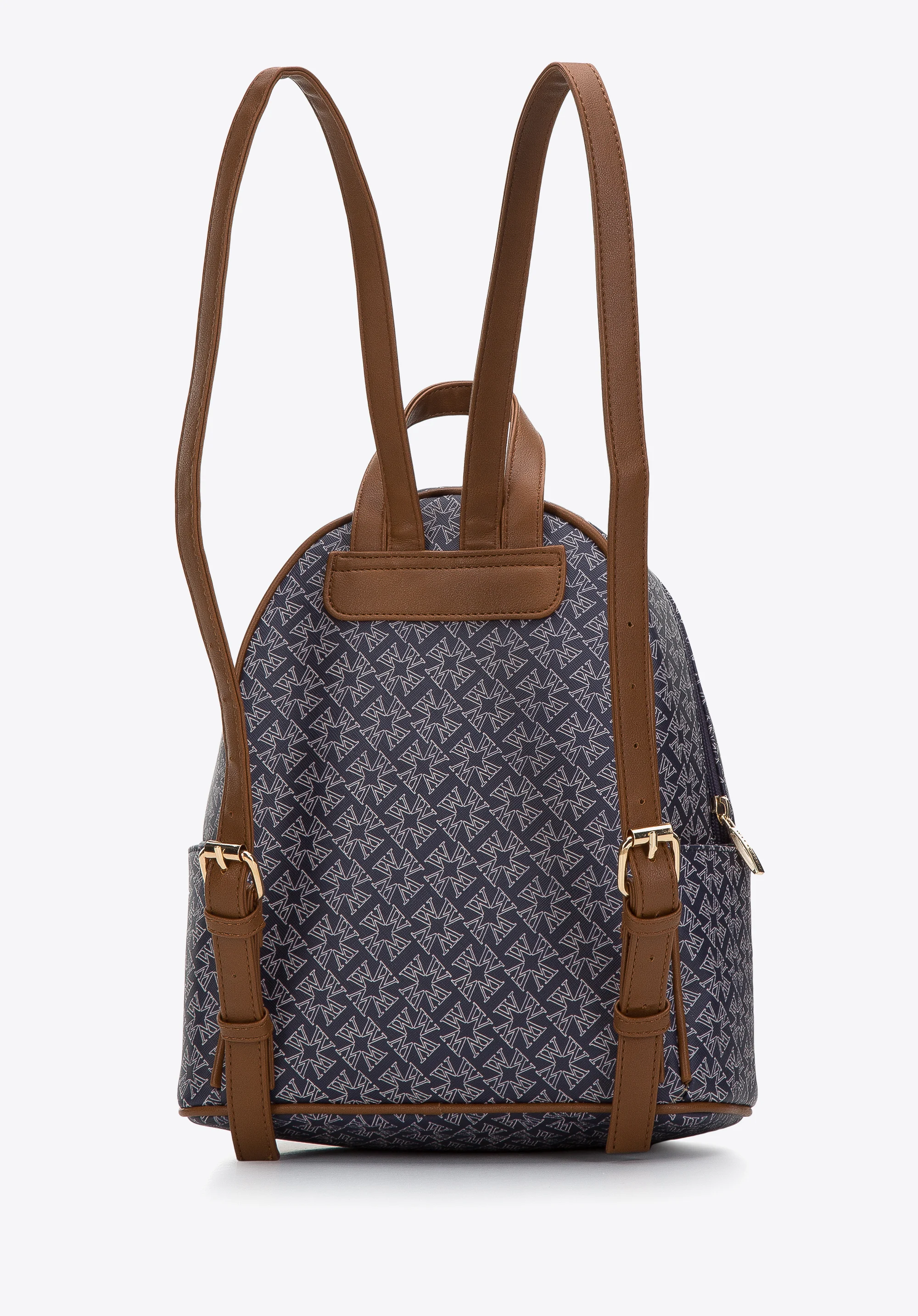 Damski plecak z ekoskóry w monogram