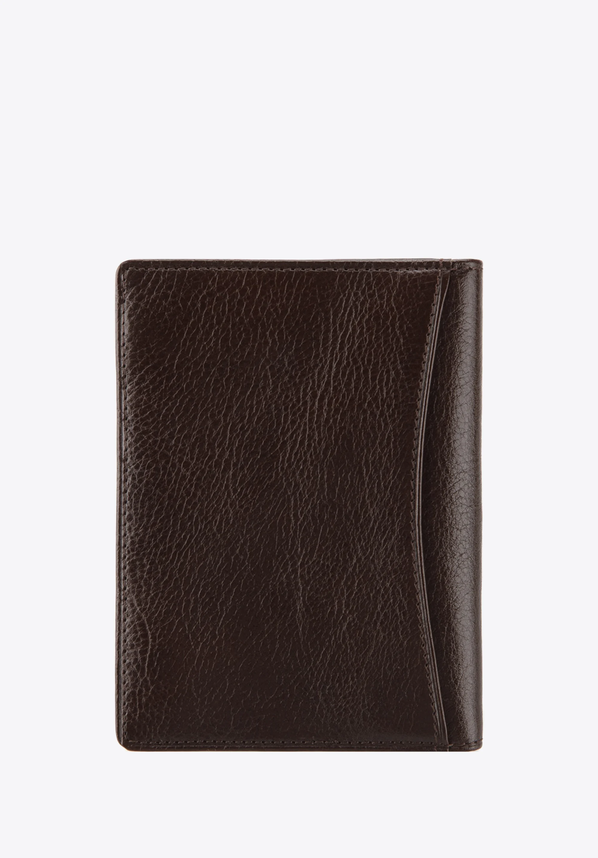 Etui na dokumenty ze skóry z przezroczystą kieszenią