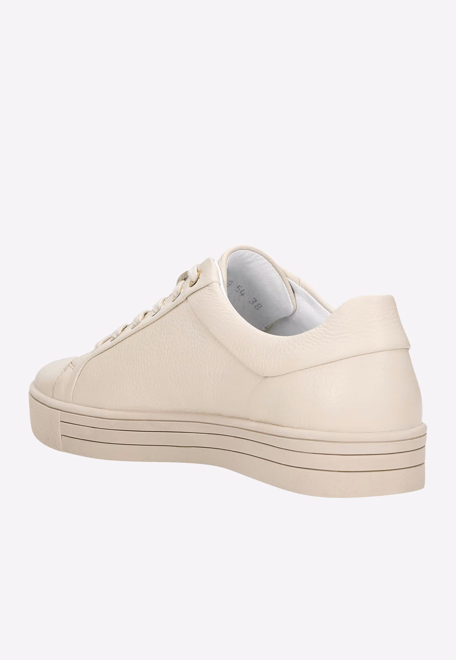 Białe trampki damskie ze skóry licowej