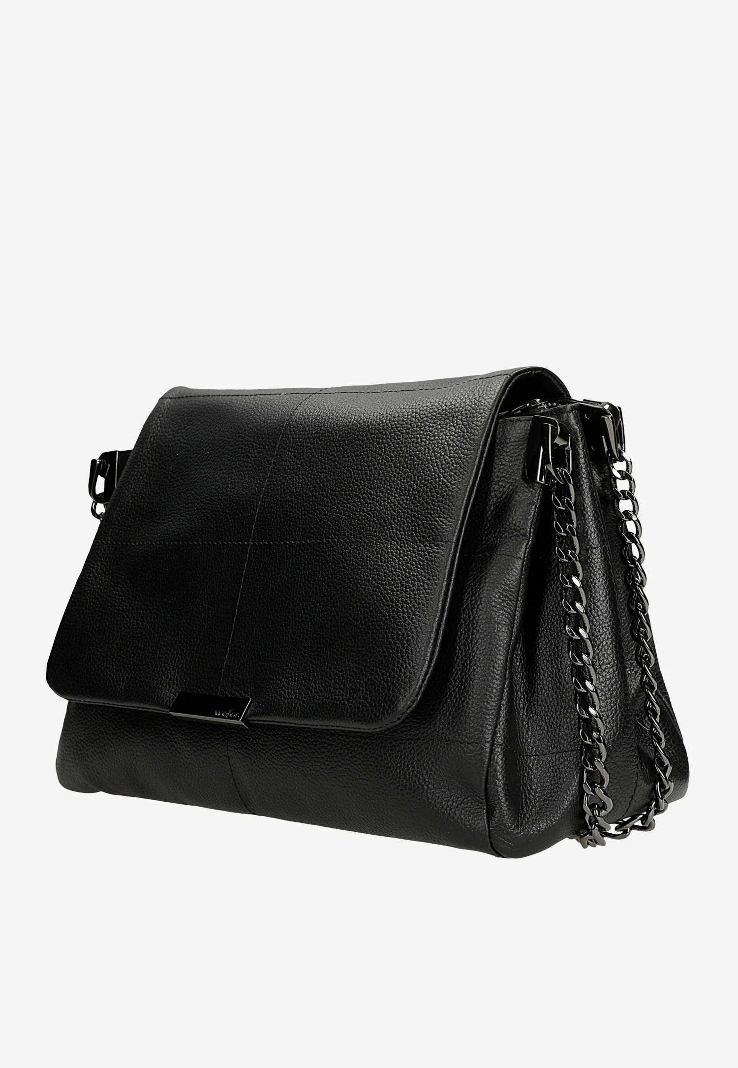 Mała beżowa skórzana torebka na co dzień