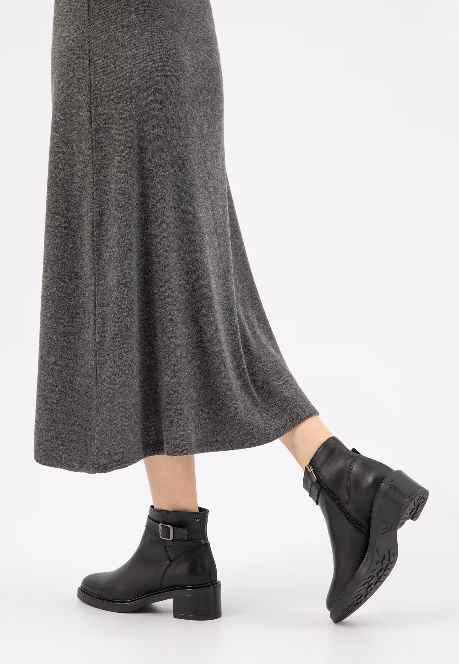 Eleganckie botki brązowe cieniowane