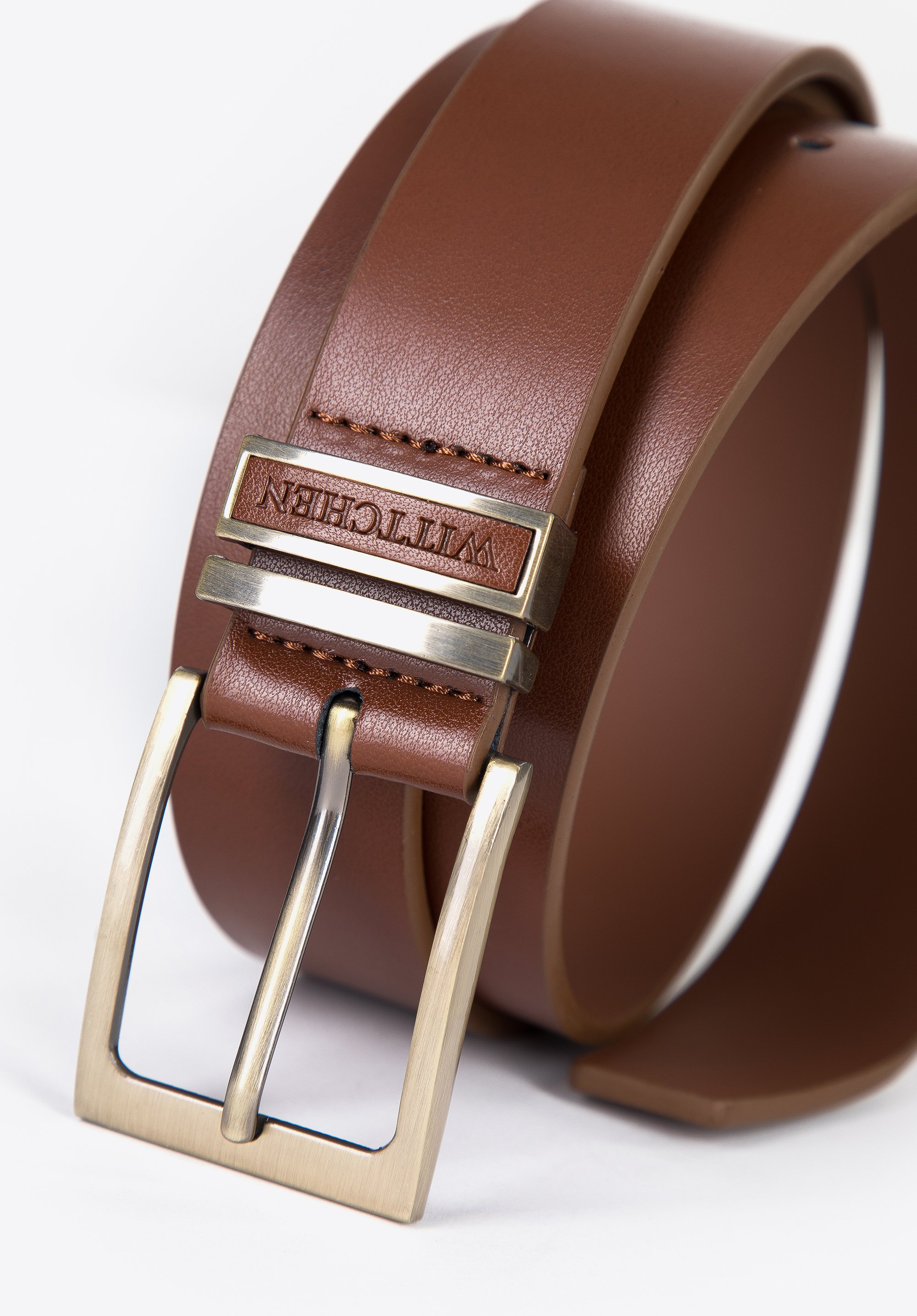 Męski pasek ze skóry prosty