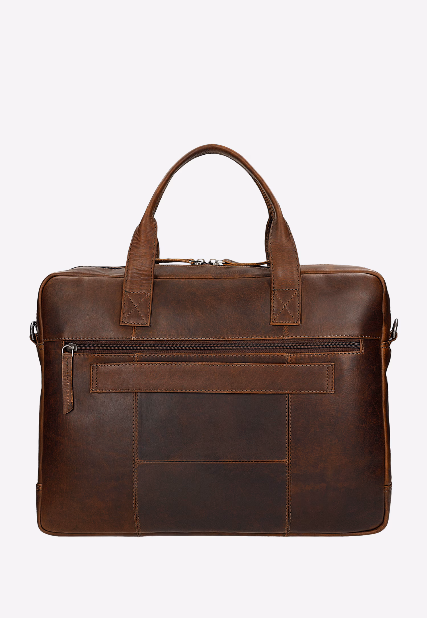 Duża brązowa torba męska z olejowanej skóry pull up