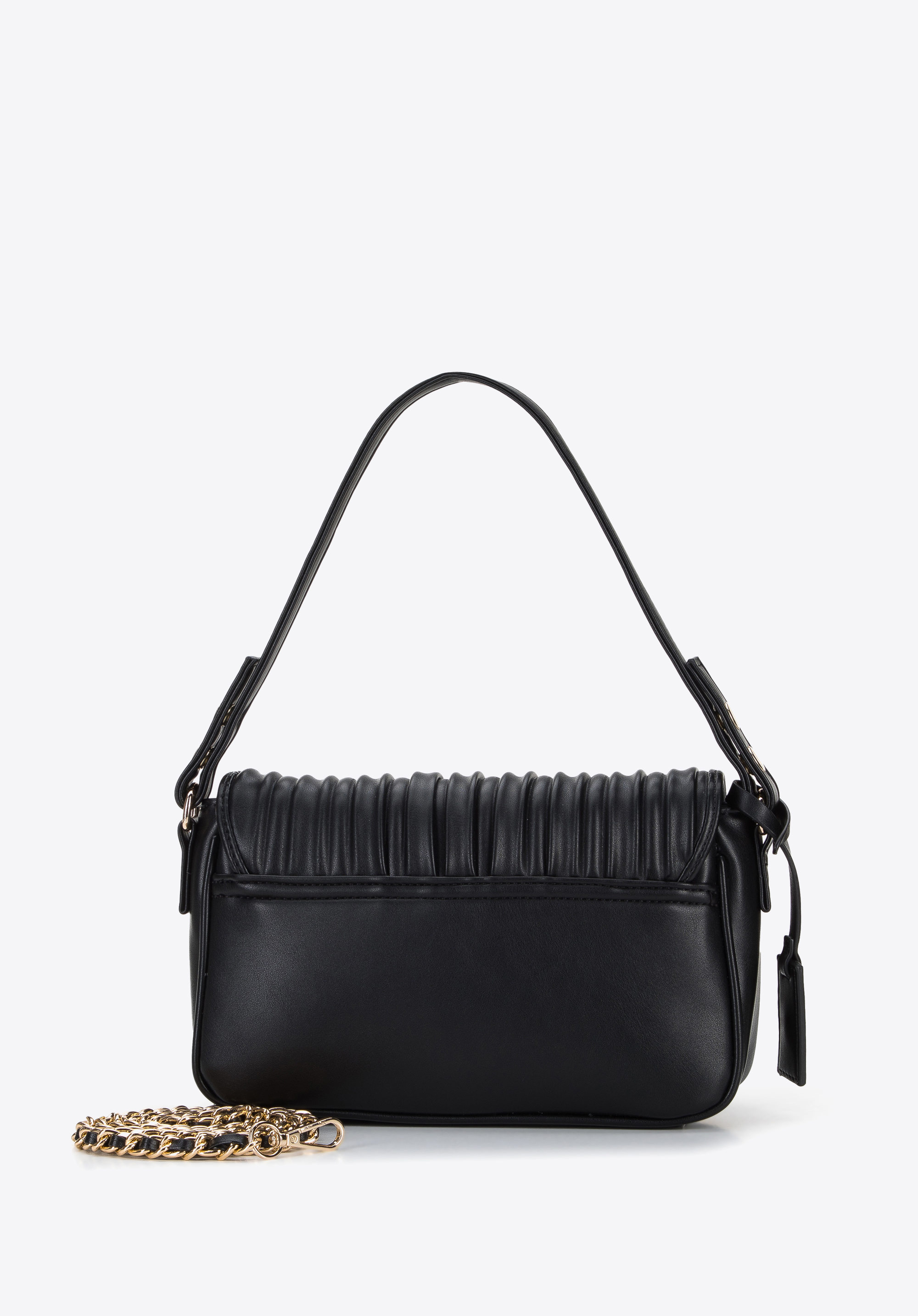 Torebka bagietka z marszczonej ekoskóry