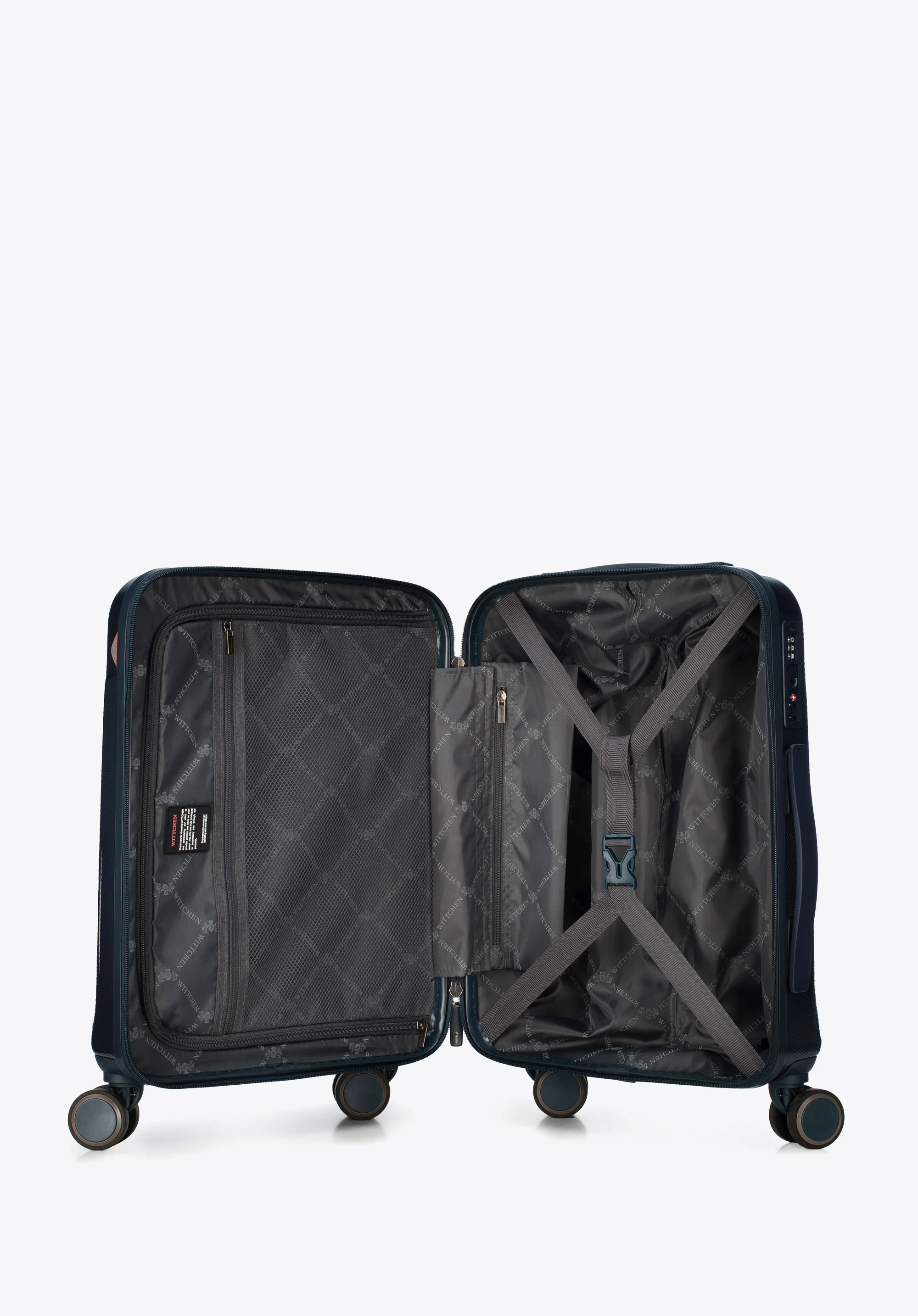 Walizka kabinowa z polikarbonu geometryczna