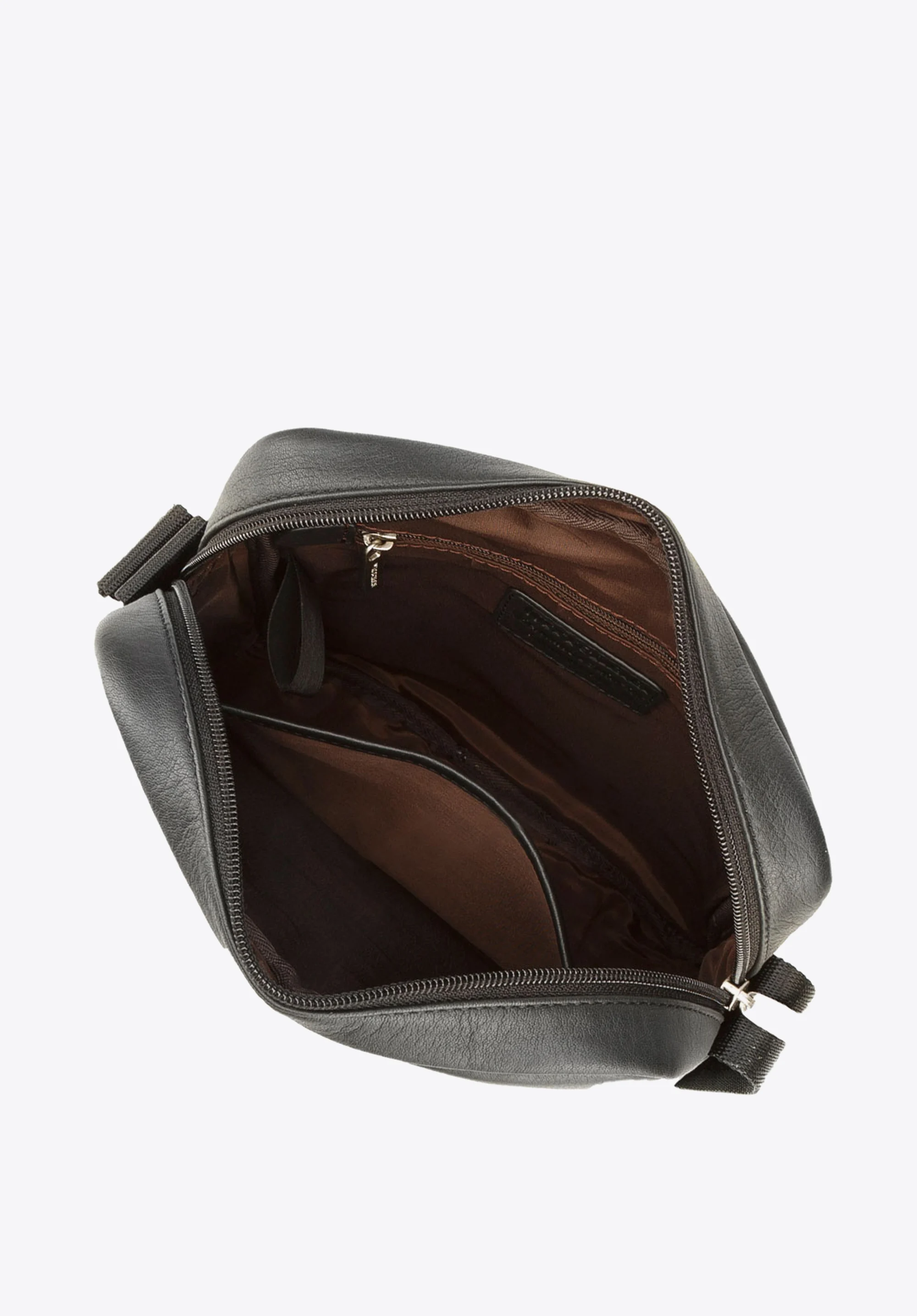 Męska listonoszka skórzana stębnowana mała