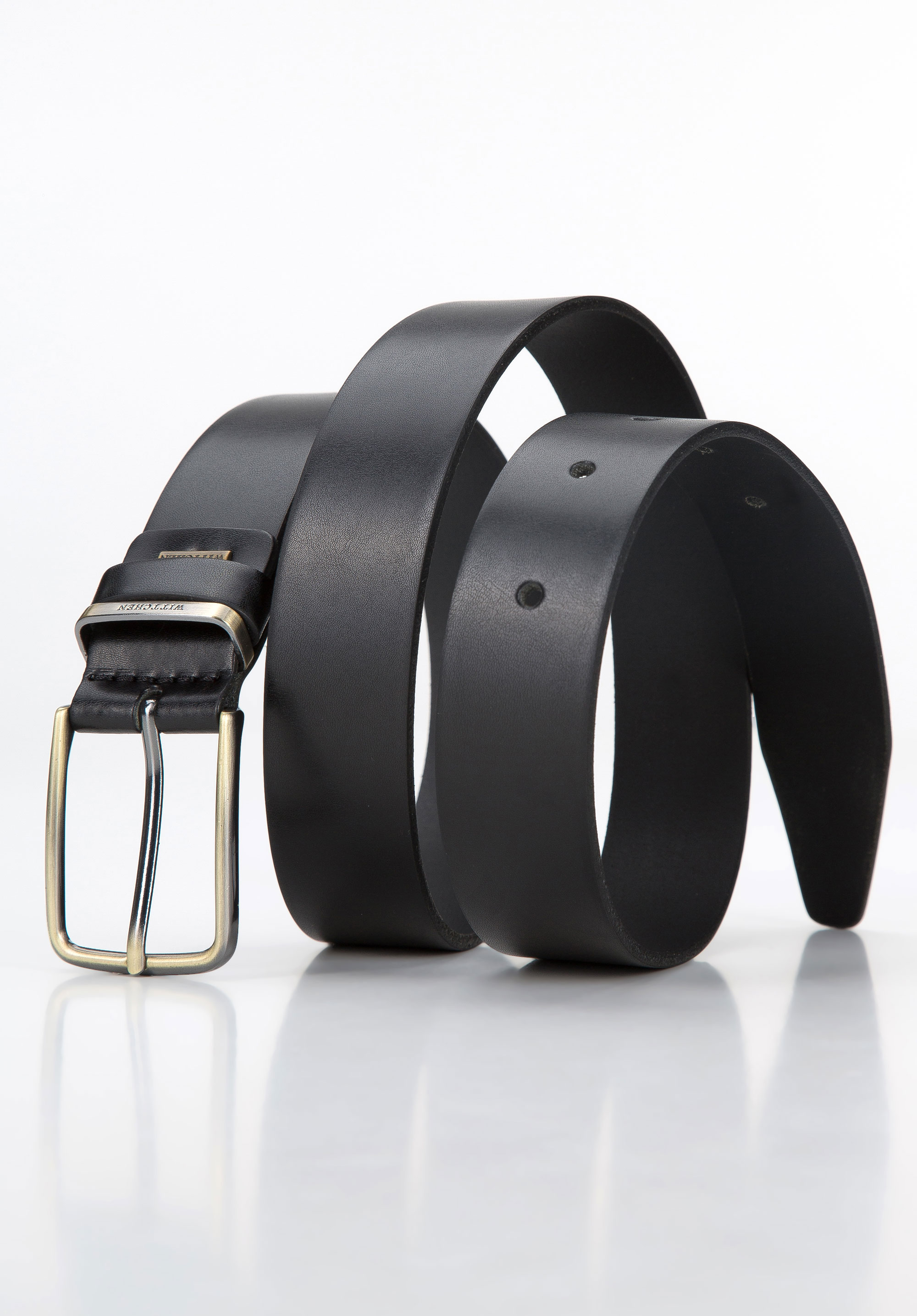 Męski pasek skórzany z podwójną szlufką