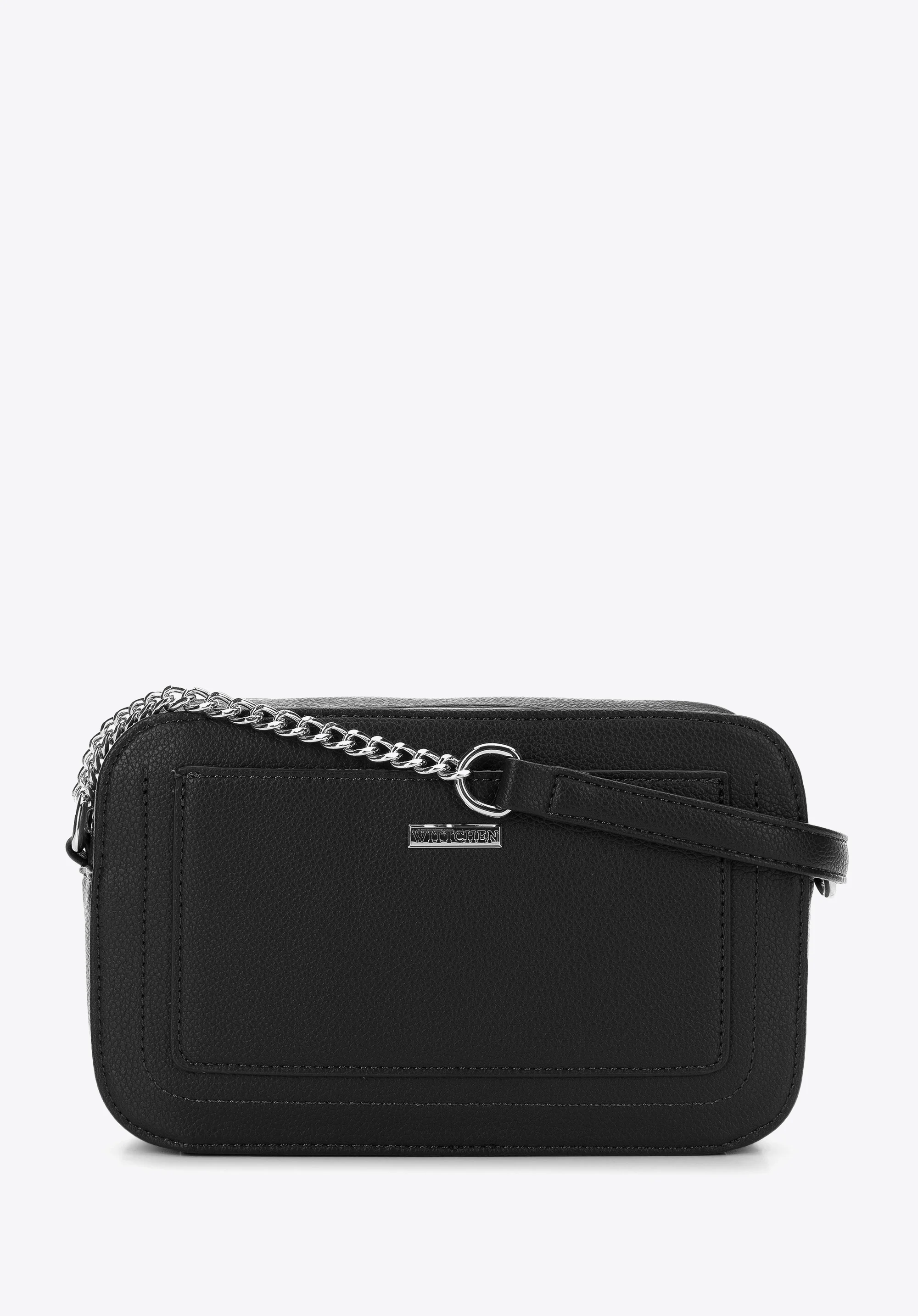 Damska listonoszka pudełkowa z obszytą kieszenią