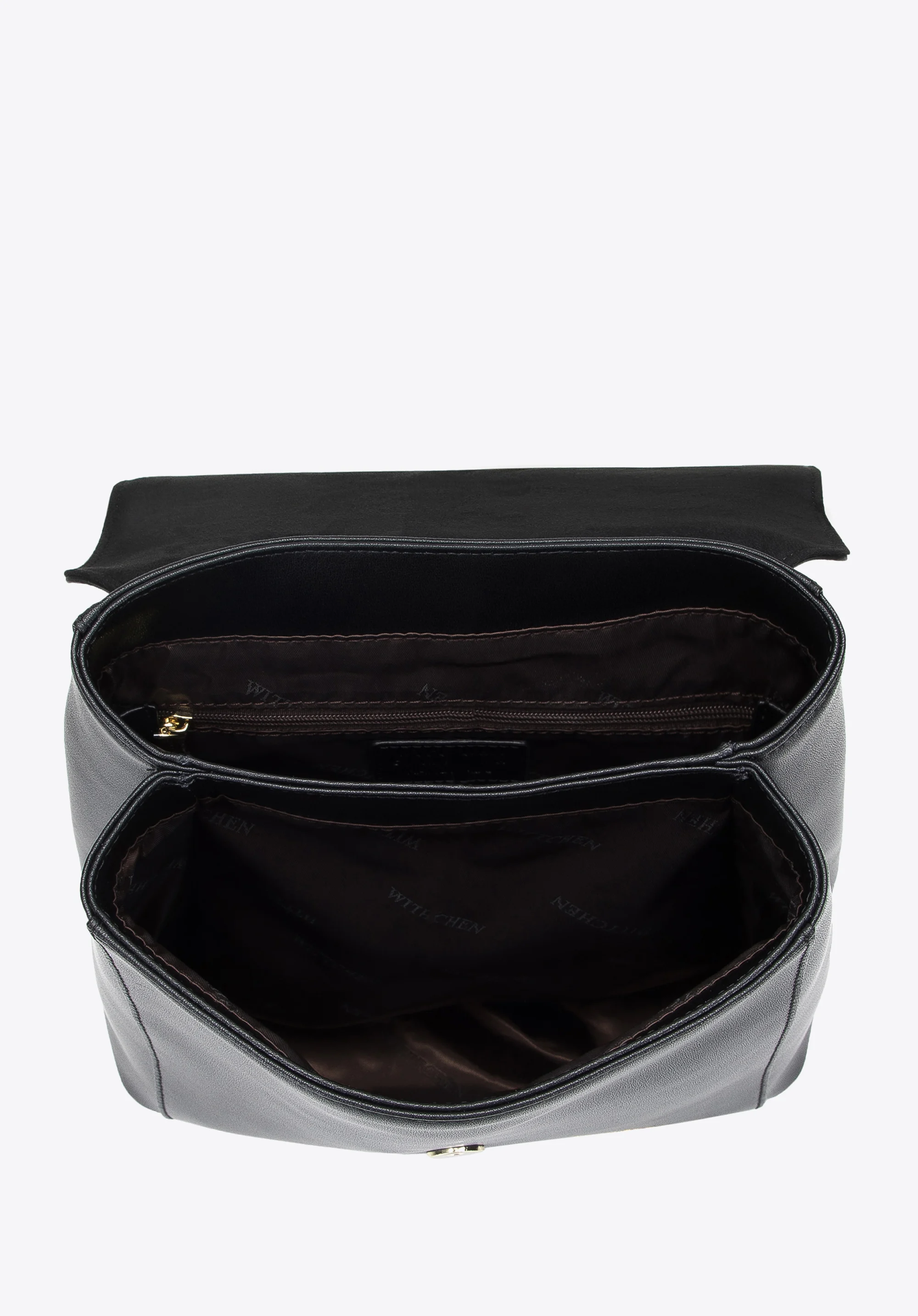 Damski plecak skórzany dwukomorowy prosty