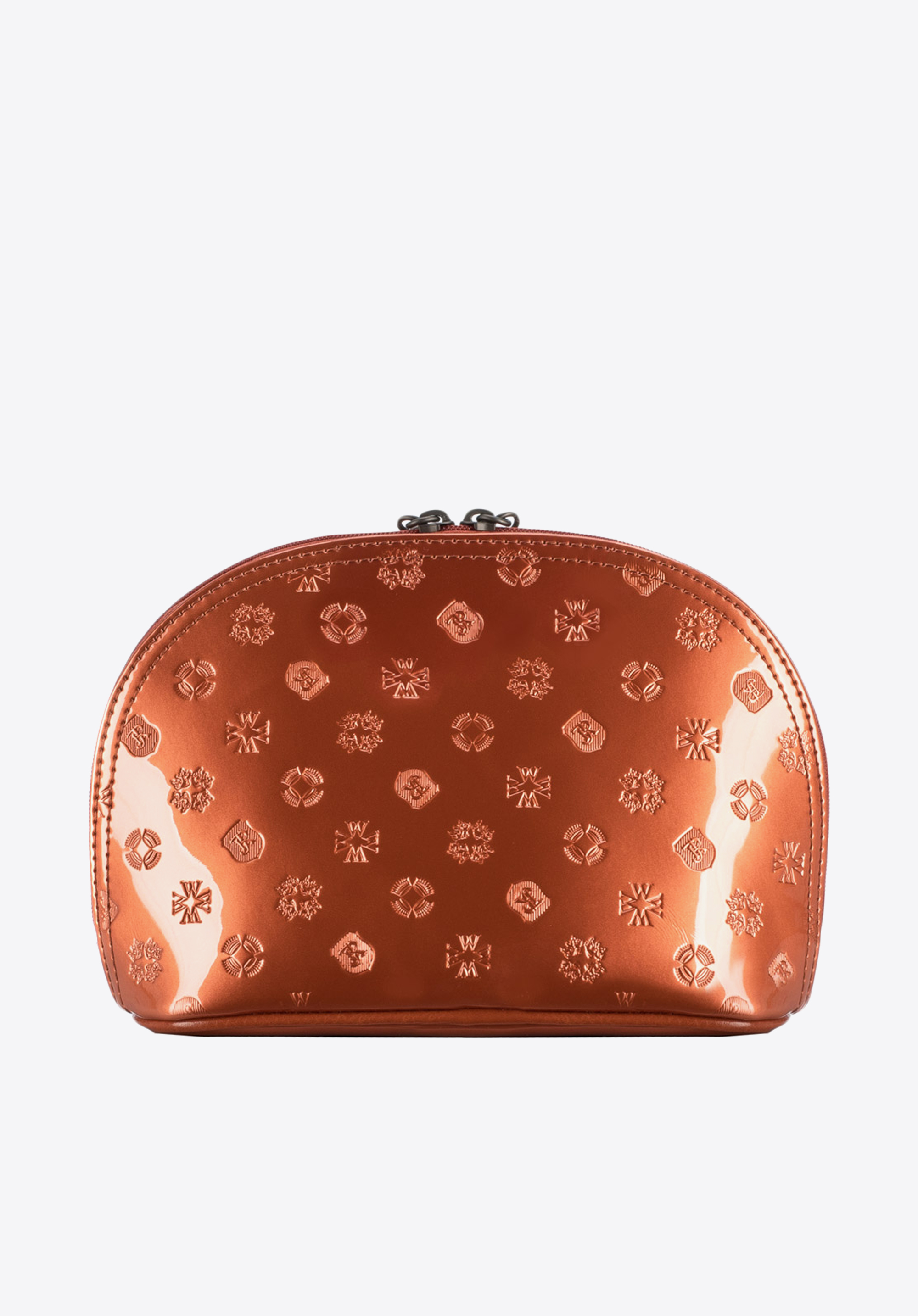 Damska kosmetyczka skórzana lakierowana z monogramem