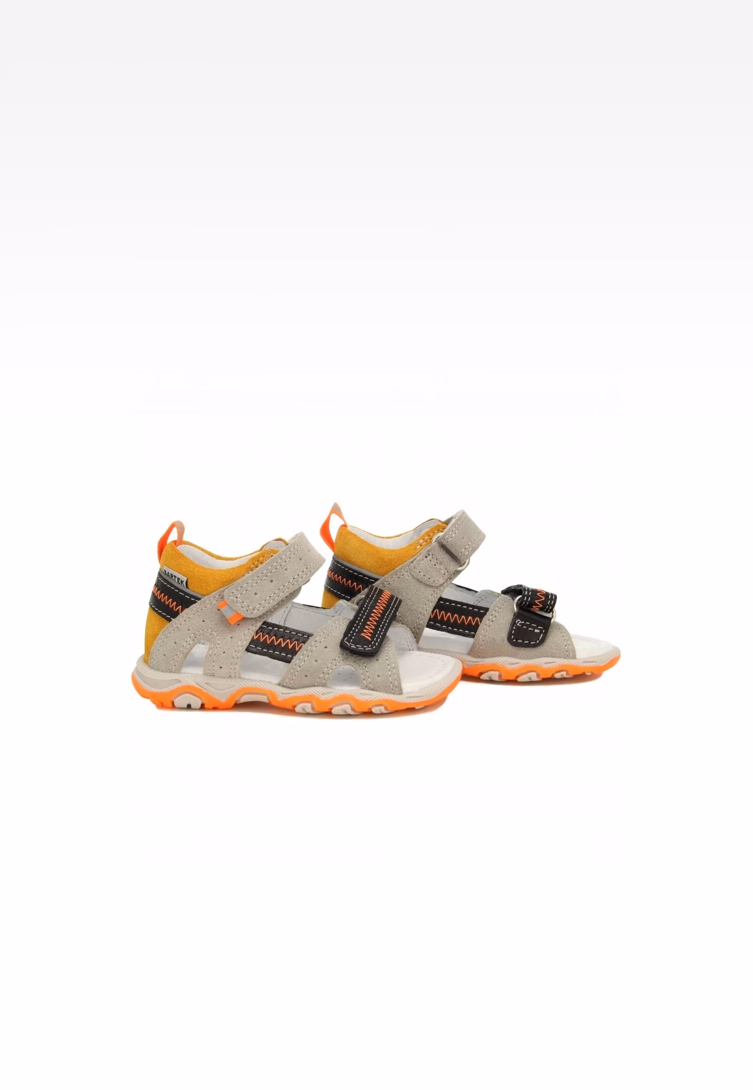 Sandały BARTEK 118240-28, dla chłopców, czarno-szaro-pomarańczowy
