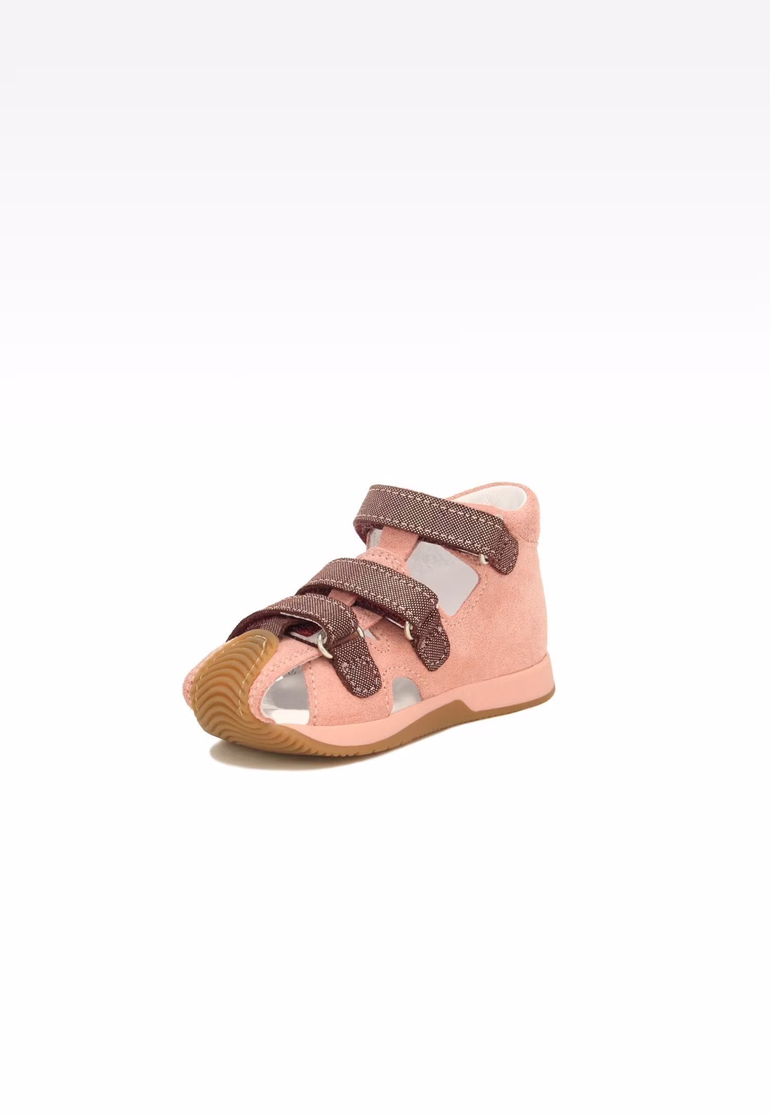 Sandały BARTEK 81021-008, dla dziewcząt, różowo-szary