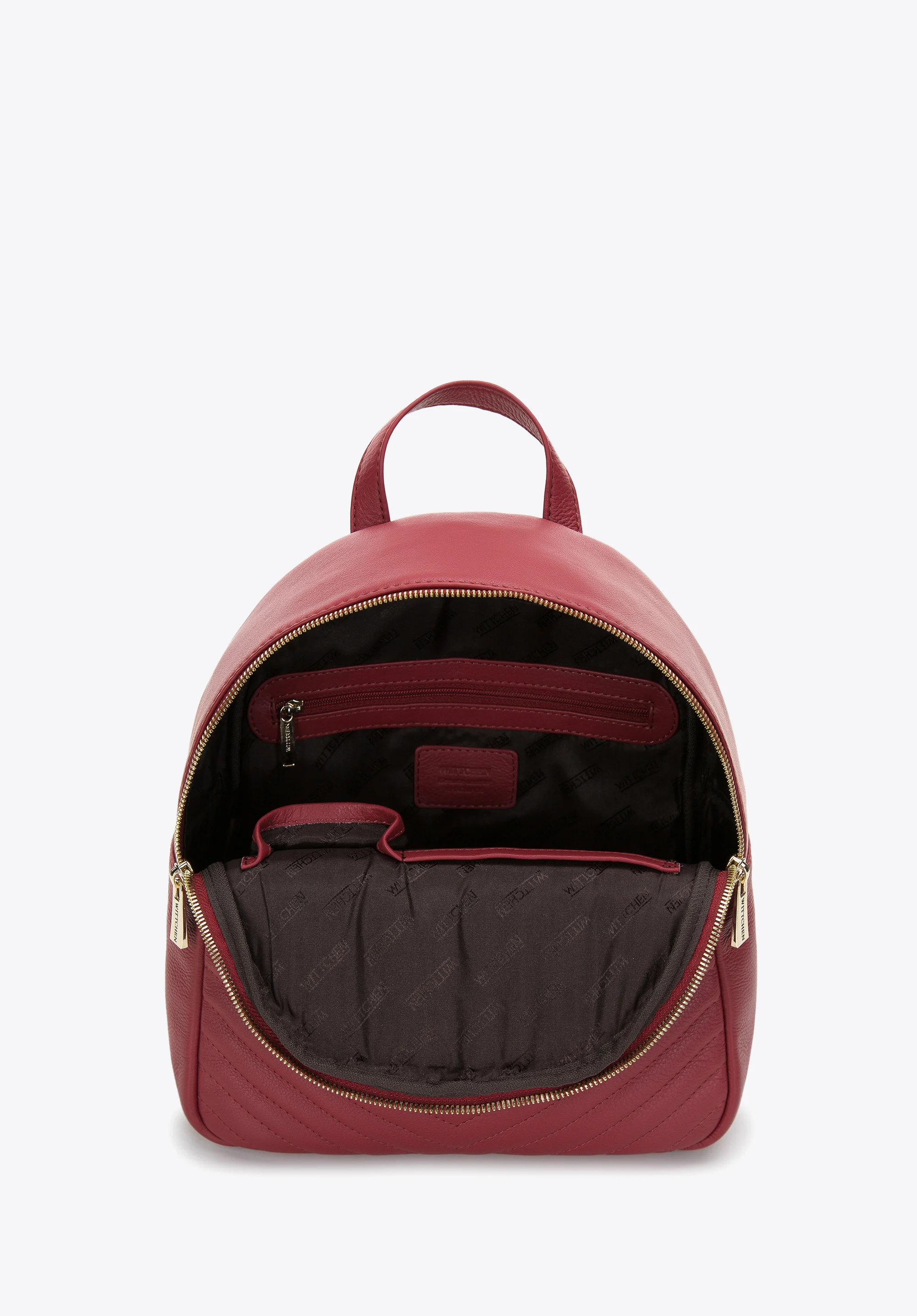 Damski plecak skórzany ukośnie pikowany