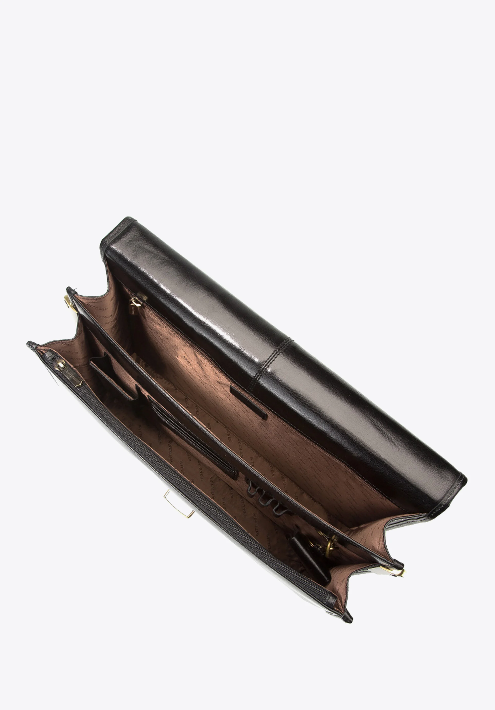 Teczka skórzana z prostą klapą