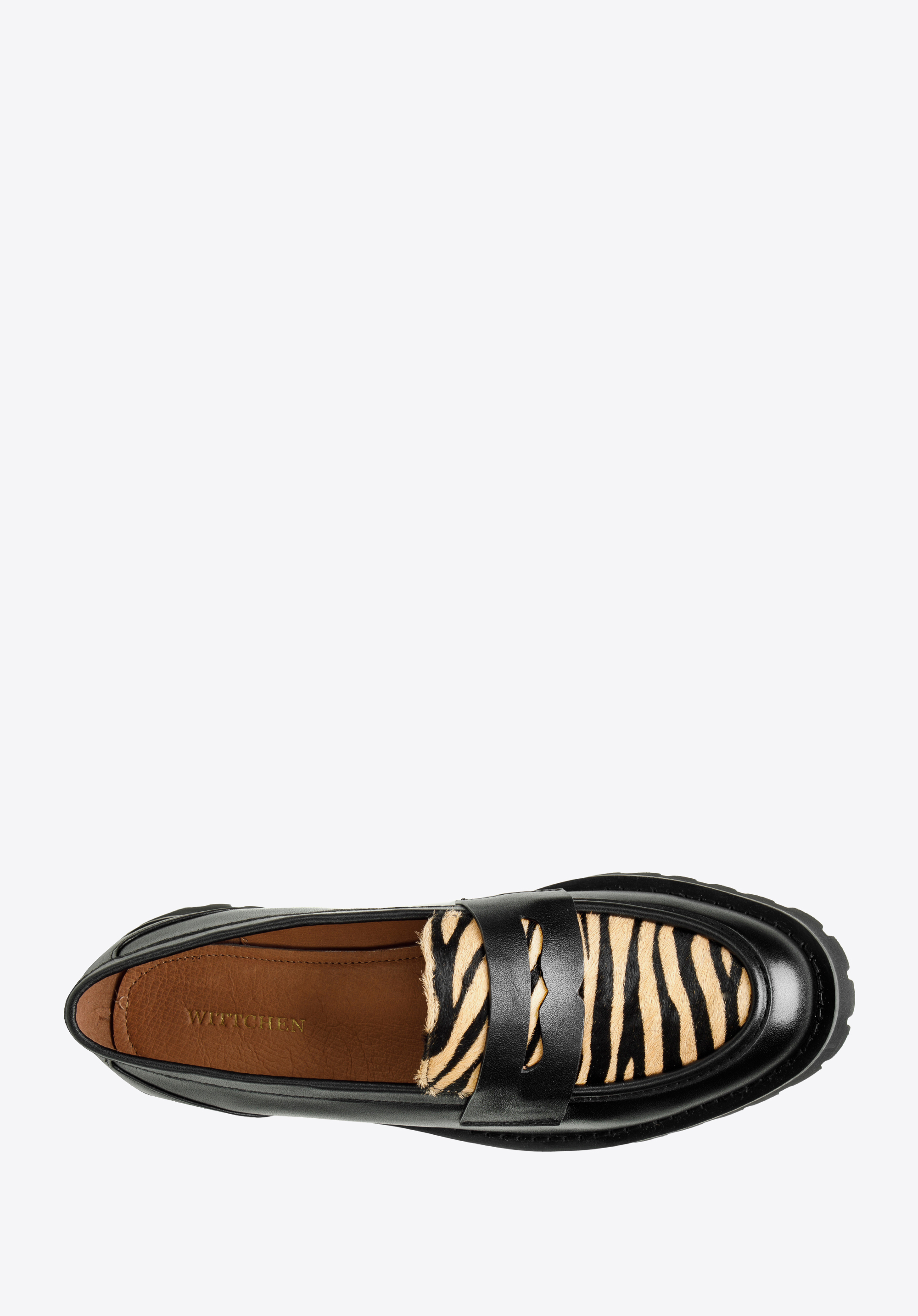 Damskie mokasyny skórzane w zwierzęcy wzór