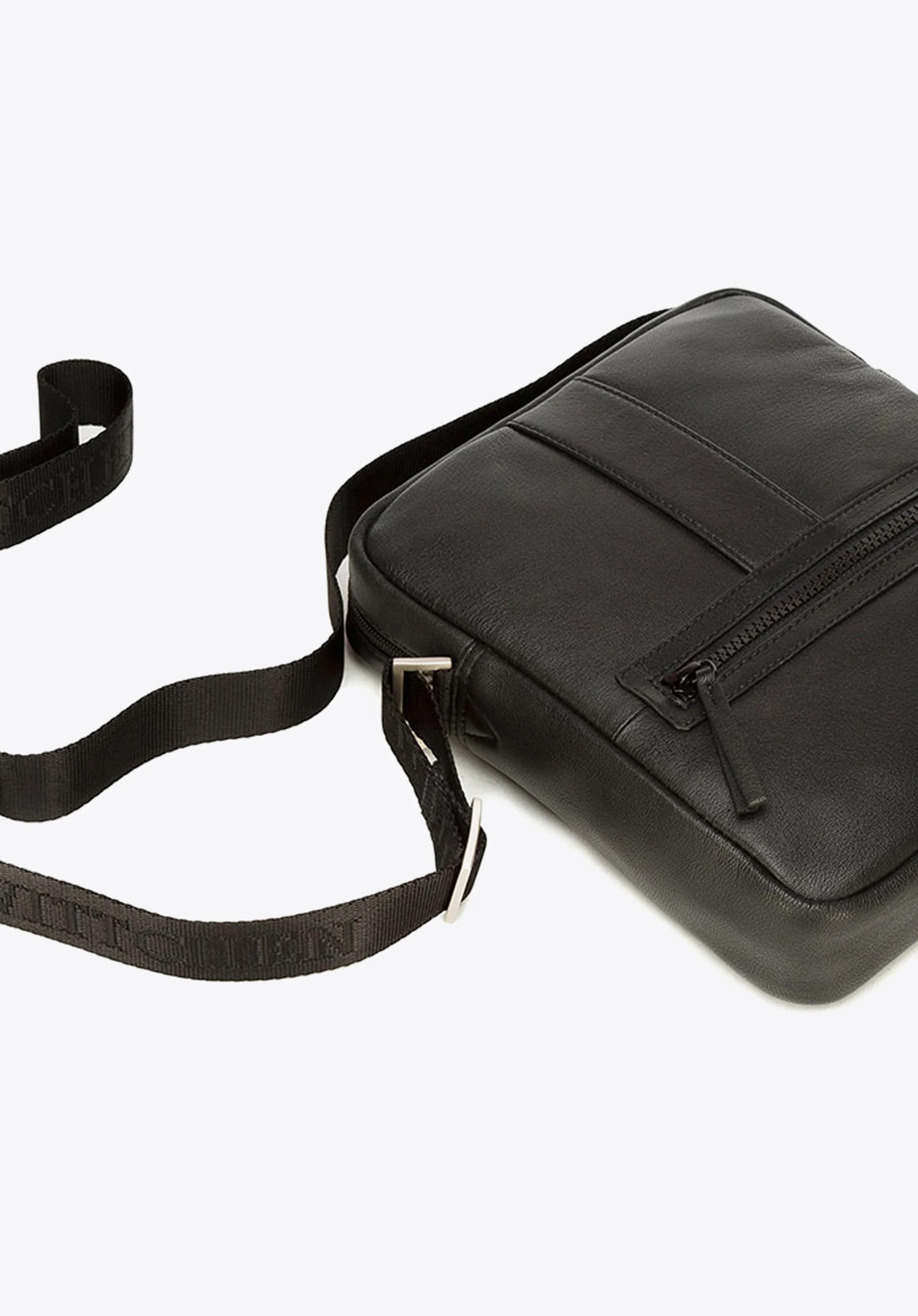 Męska listonoszka skórzana stębnowana mała