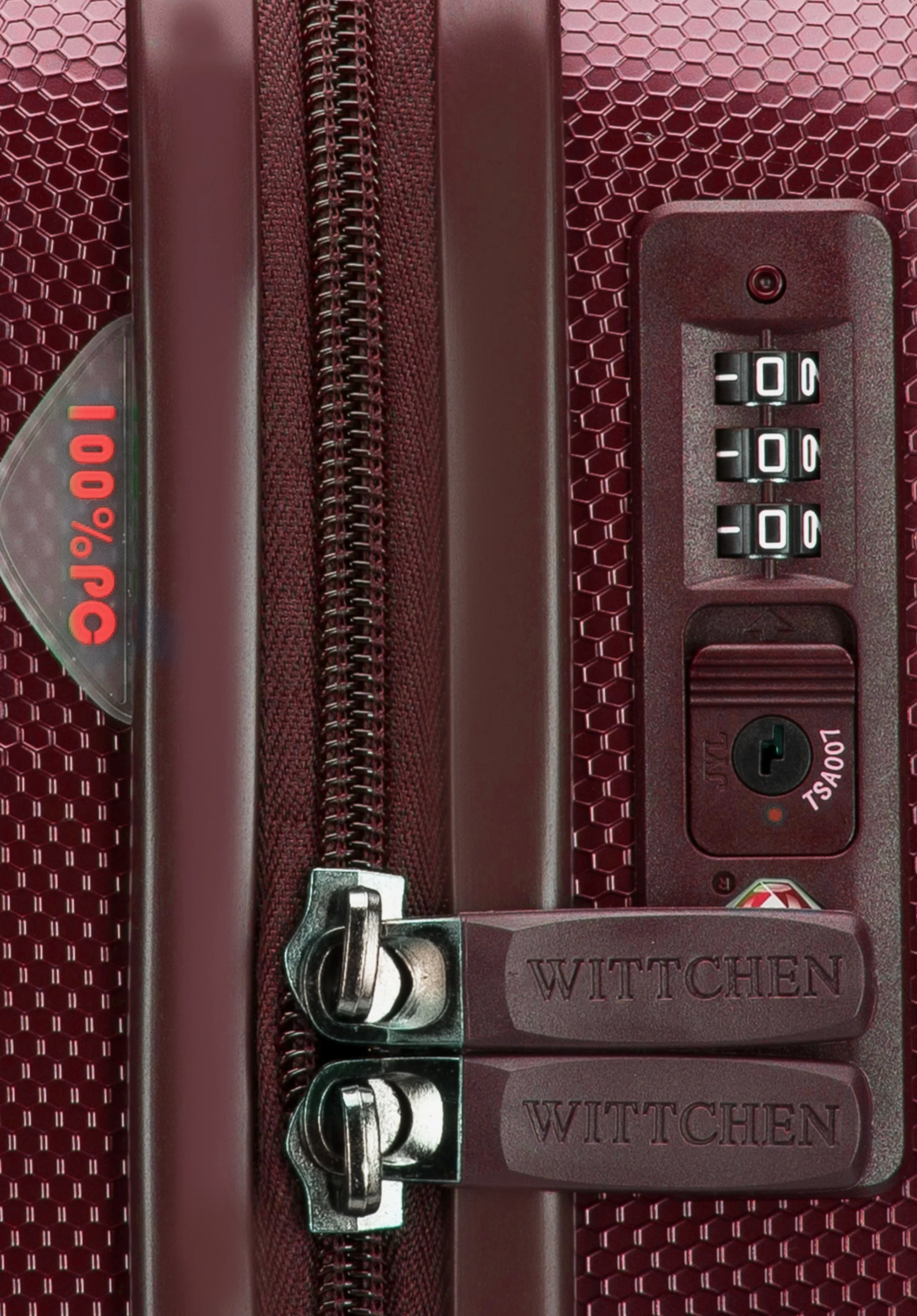 Walizka kabinowa z polikarbonu geometryczna