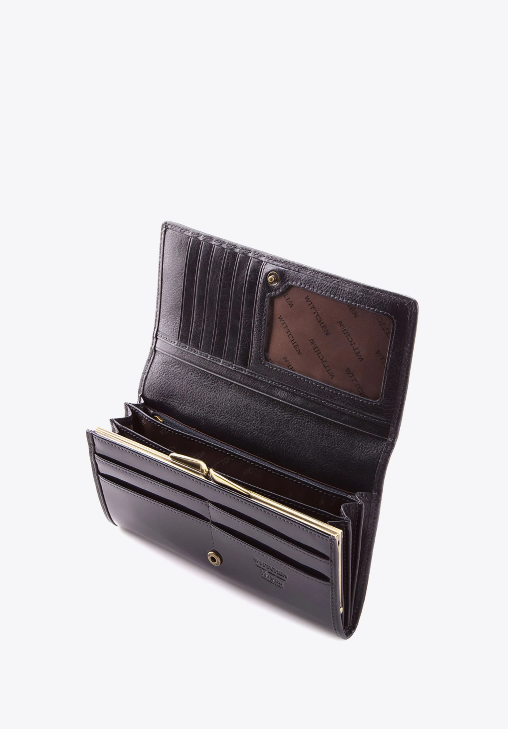 Damski portfel ze skóry lakierowany poziomy