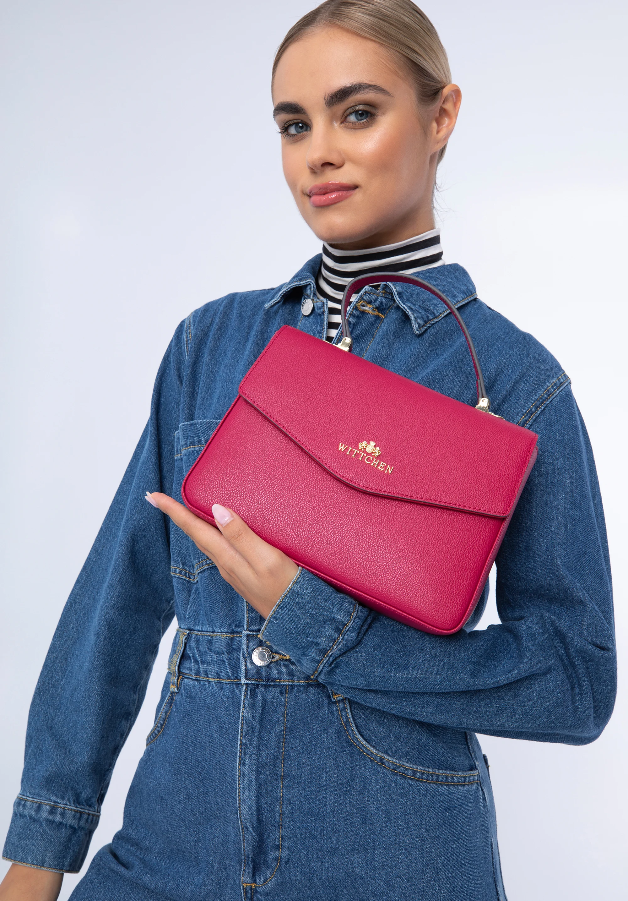 Torebka kuferek skórzana mała