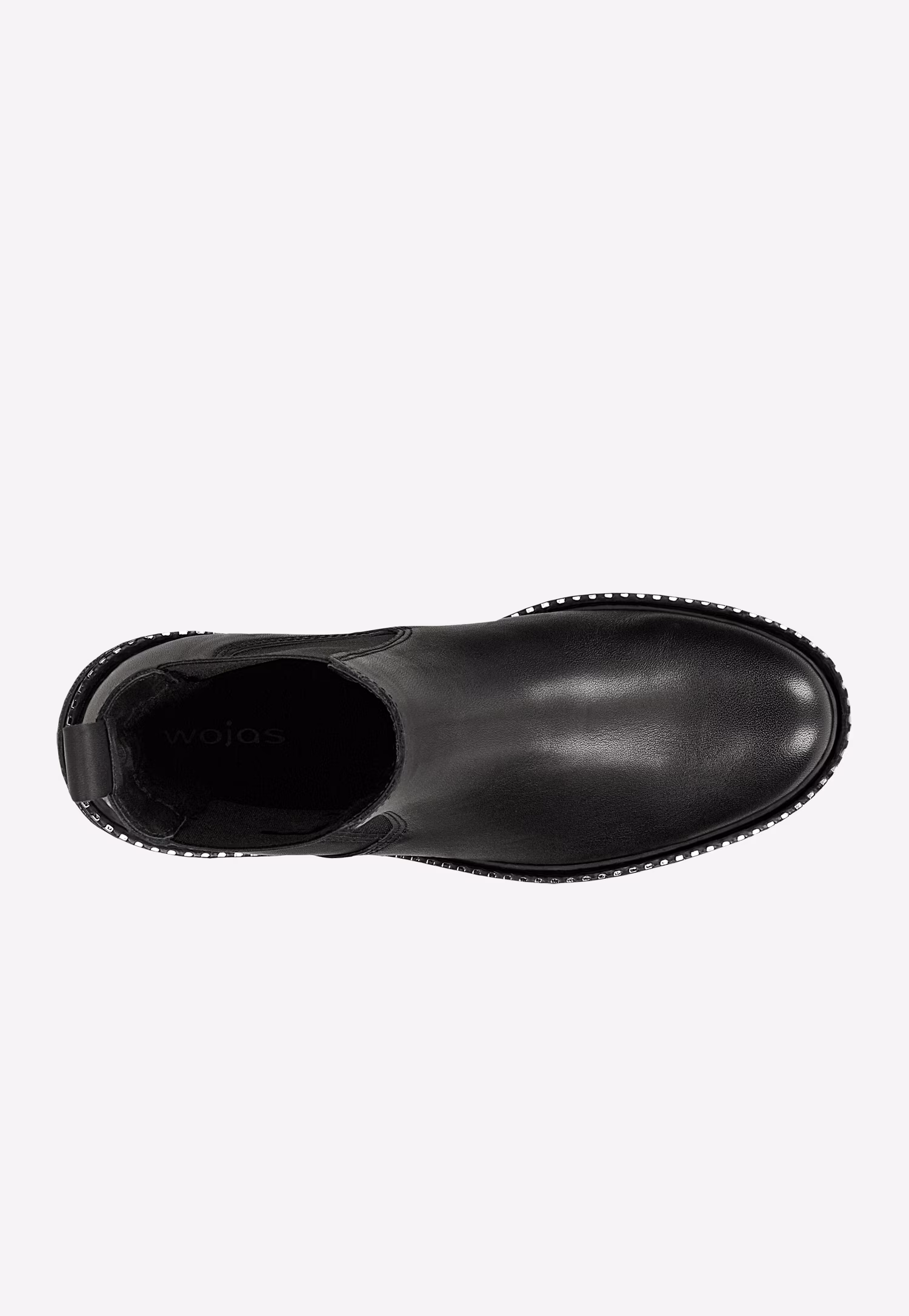 Czarne skórzane sztyblety z ozdobnym zamkiem