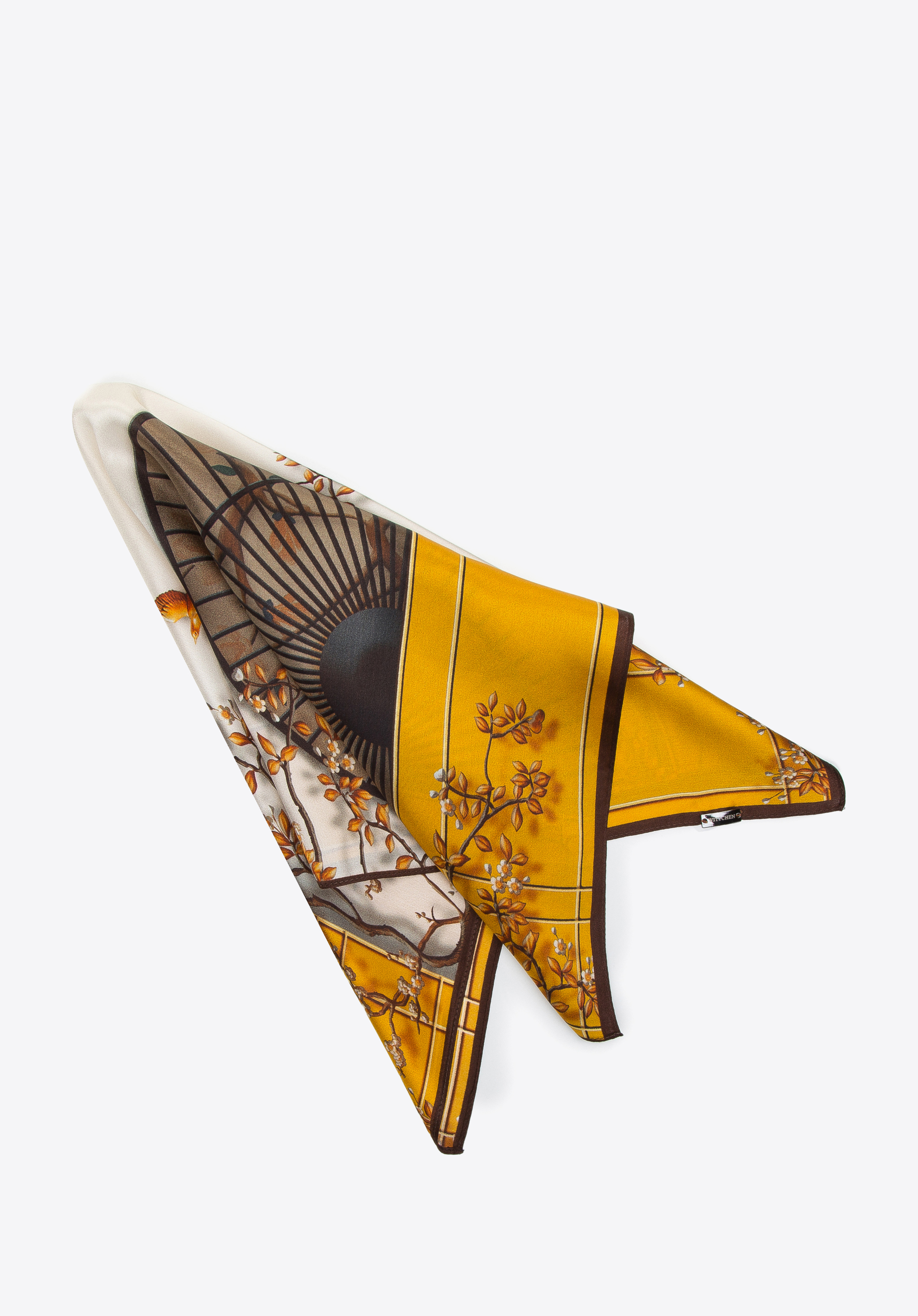 Damska apaszka jedwabna we wzory