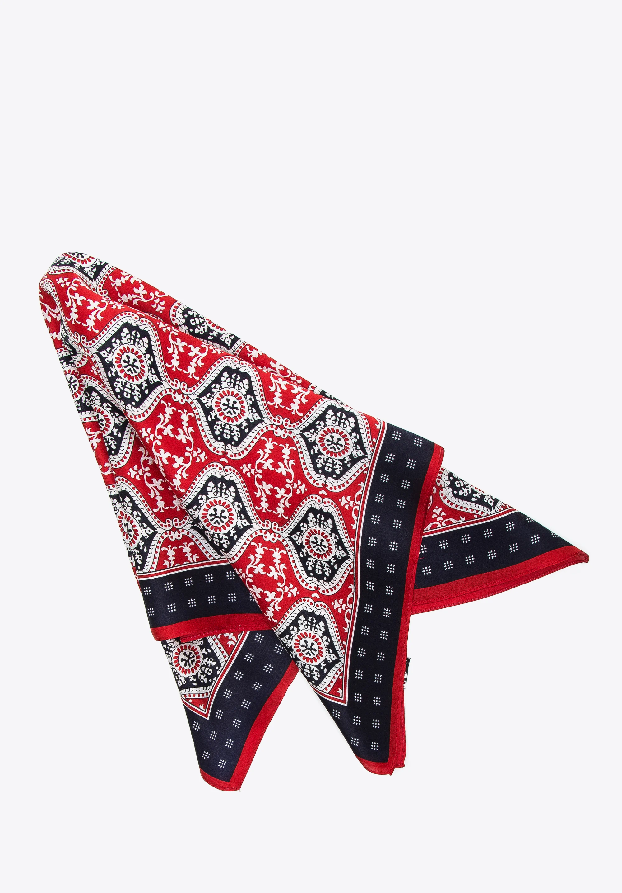 Damska apaszka jedwabna we wzory