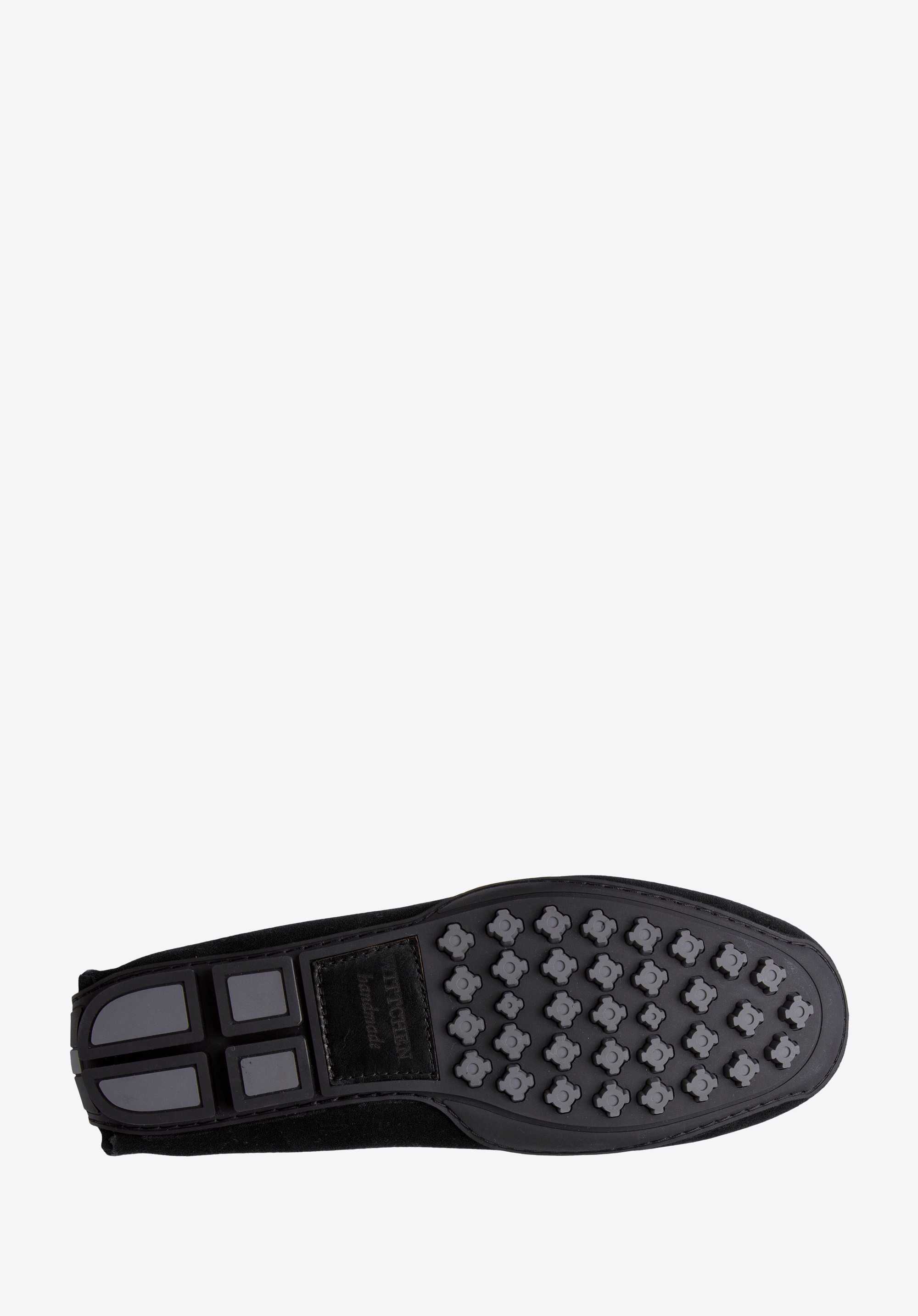 Męskie mokasyny samochodowe ze skóry zamszowej