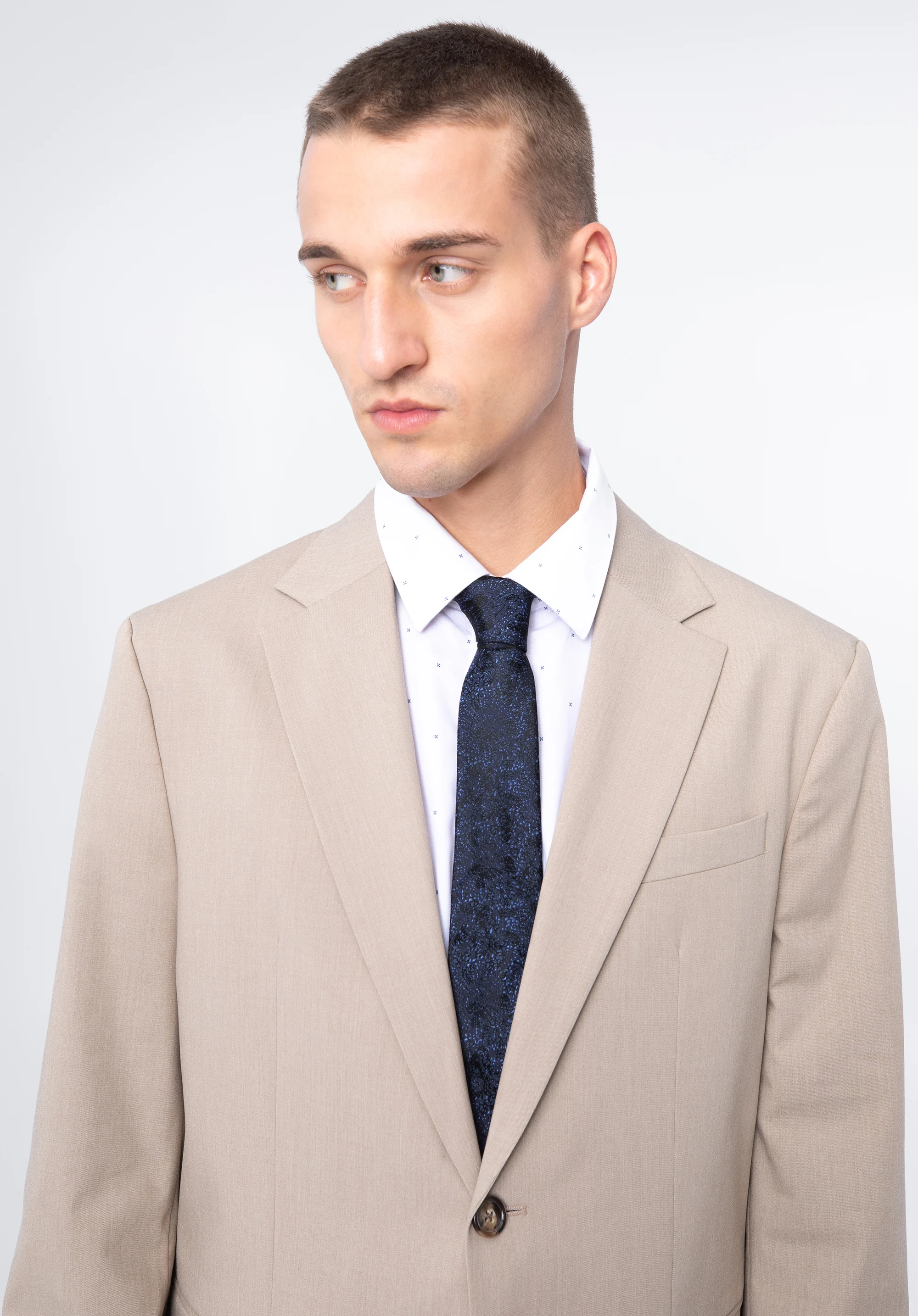 Krawat jedwabny wzorzysty