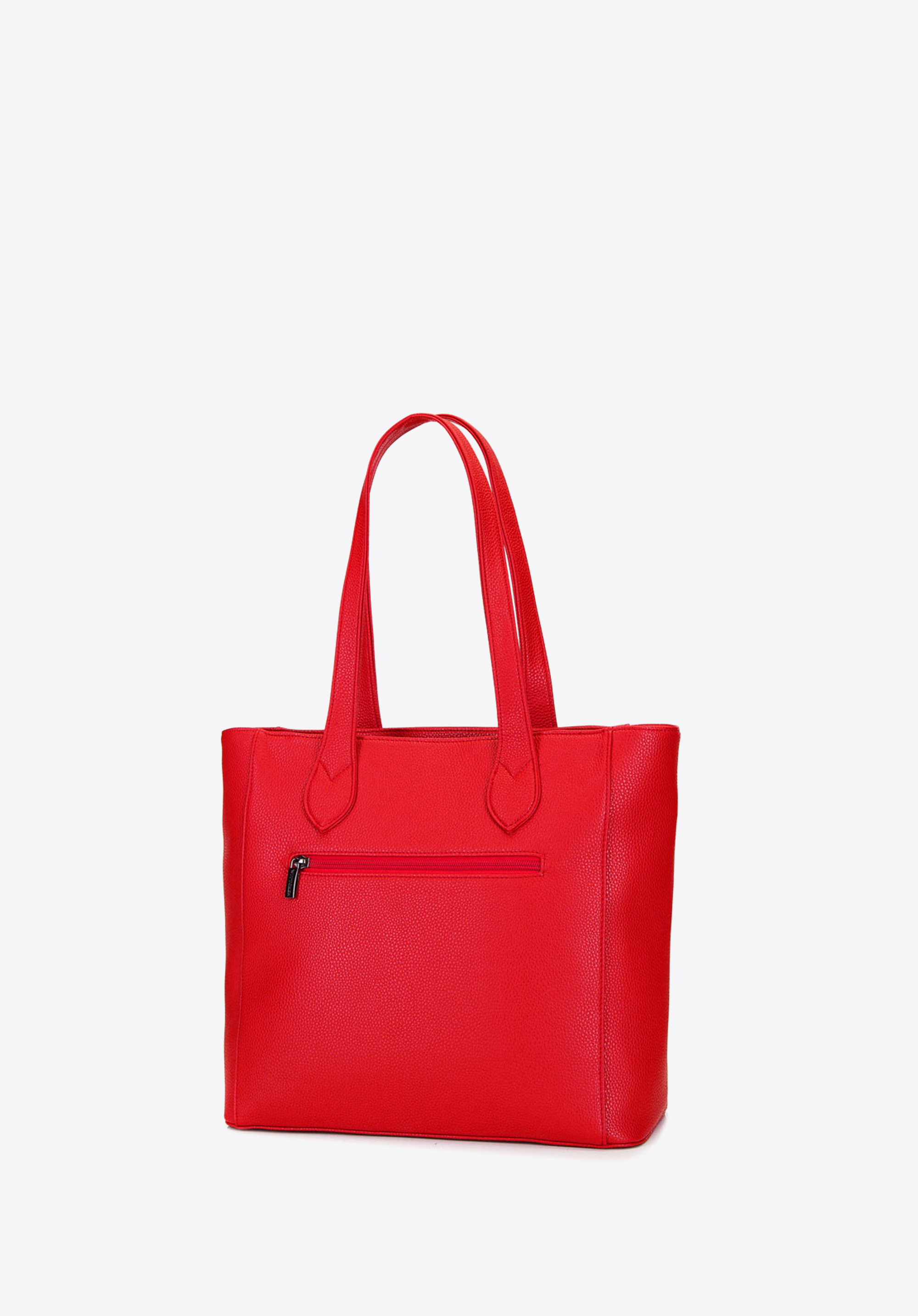 Torebka shopperka klasyczna z kieszenią z przodu